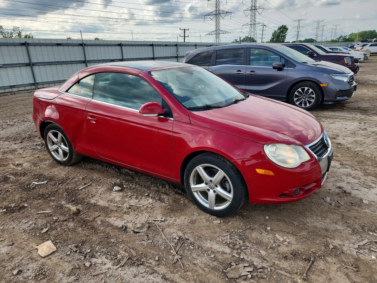 2007 Volkswagen Eos 2.0t Sport Red vin: WVWDA71F17V003769