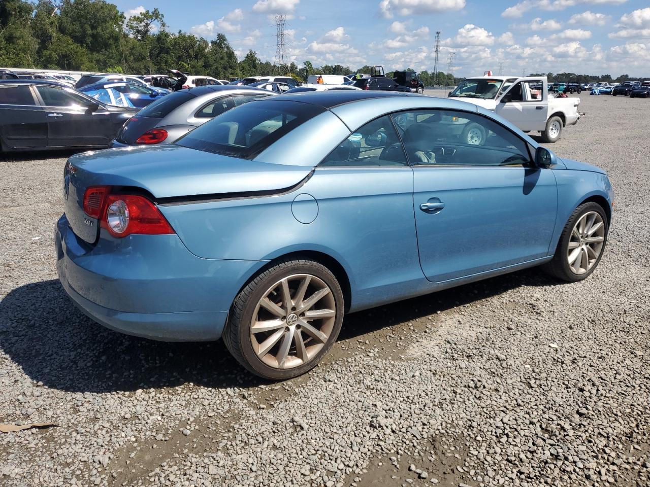 2007 Volkswagen Eos 2.0t Sport Blue vin: WVWDA71F27V025263