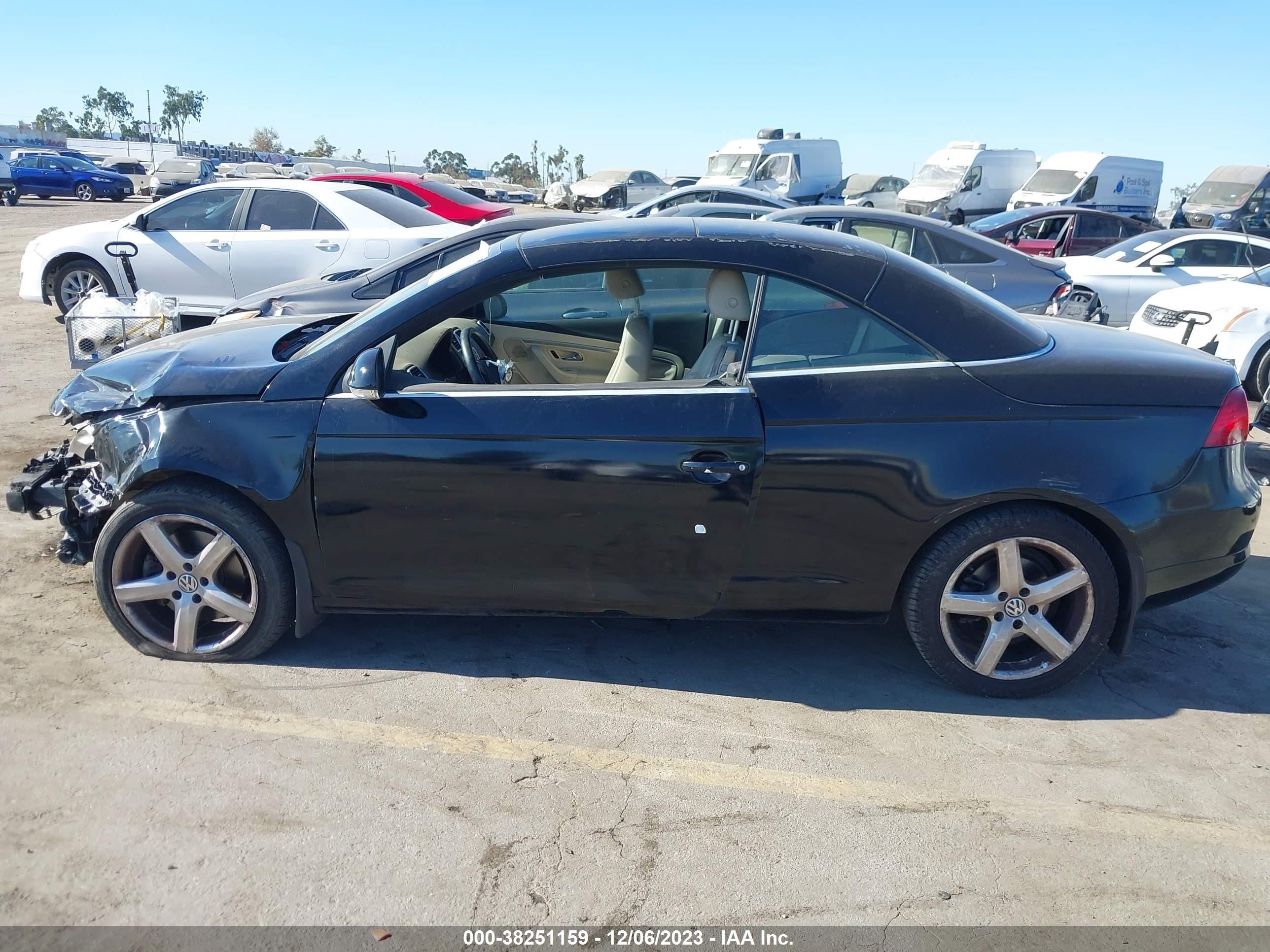 2007 Volkswagen Eos 2.0t Black vin: WVWDA71F47V027158