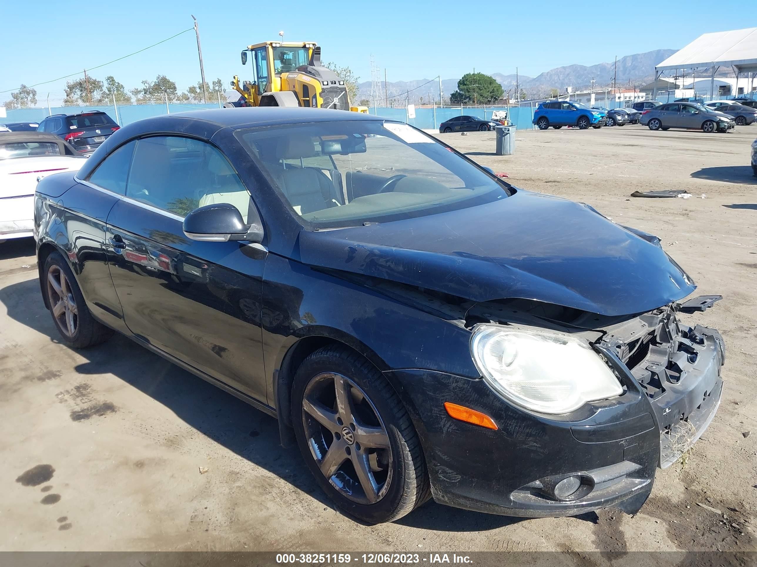 2007 Volkswagen Eos 2.0t Black vin: WVWDA71F47V027158