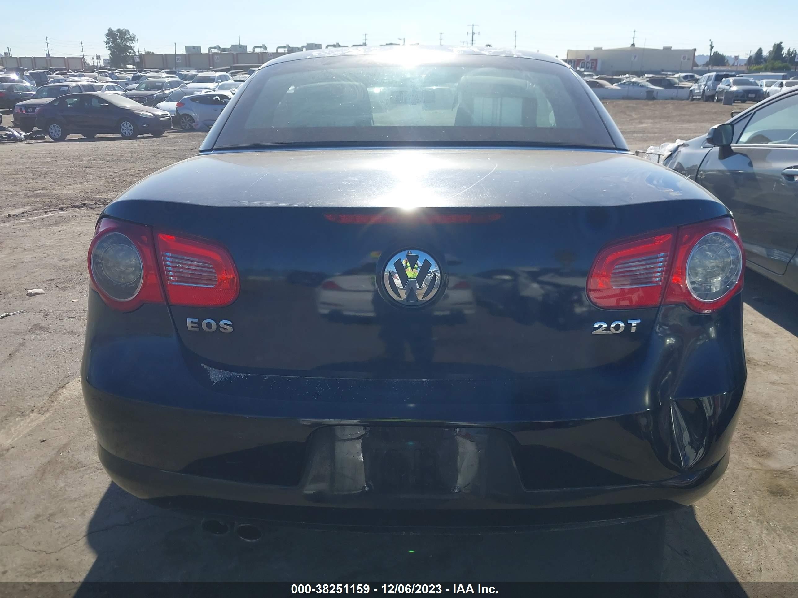 2007 Volkswagen Eos 2.0t Black vin: WVWDA71F47V027158