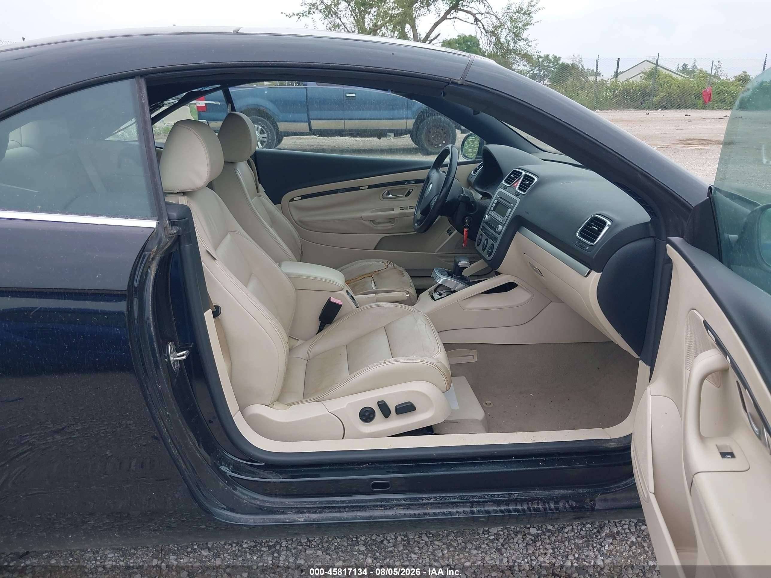 2007 Volkswagen Eos 2.0t Black vin: WVWDA71F67V001287
