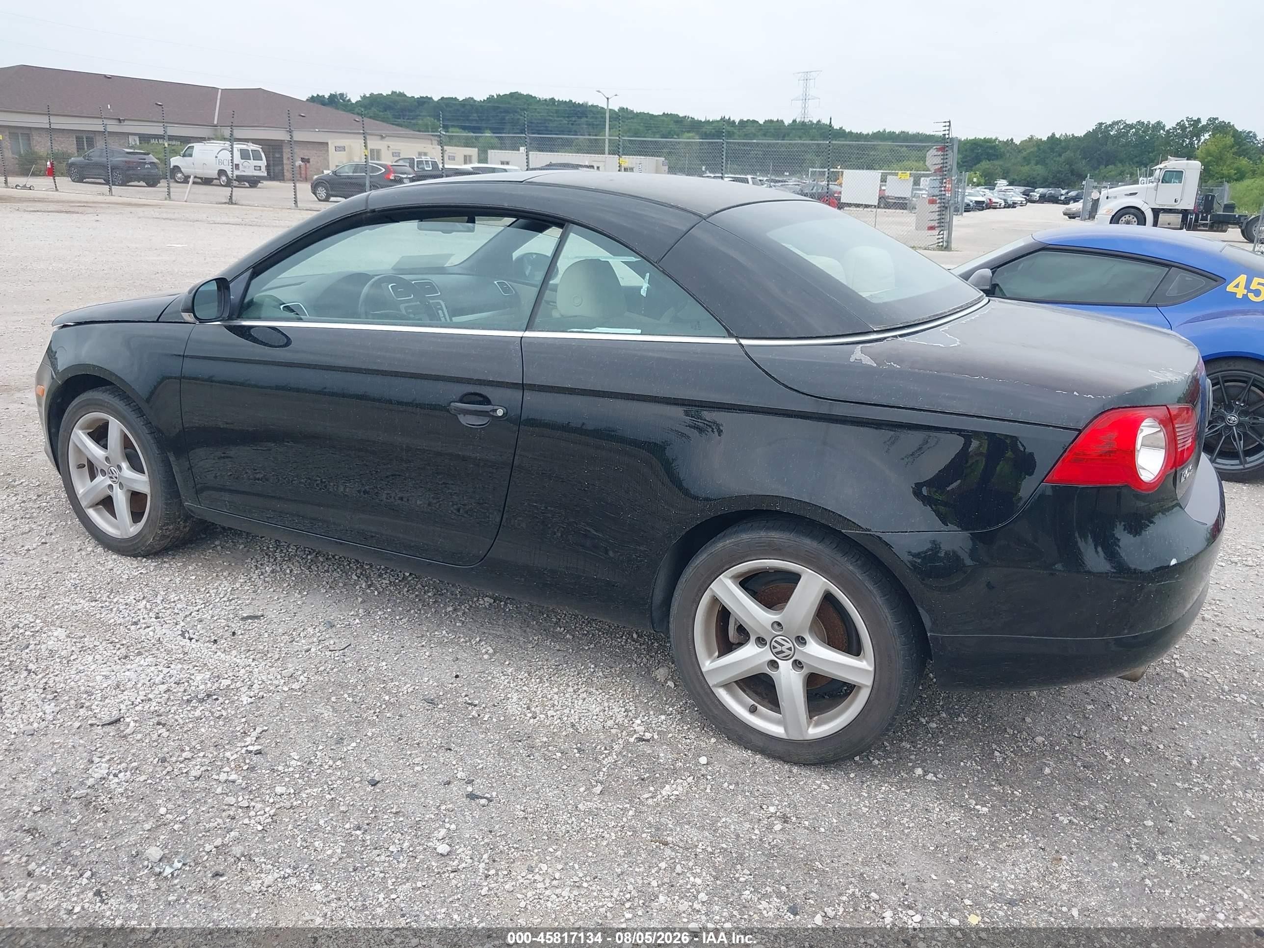 2007 Volkswagen Eos 2.0t Black vin: WVWDA71F67V001287