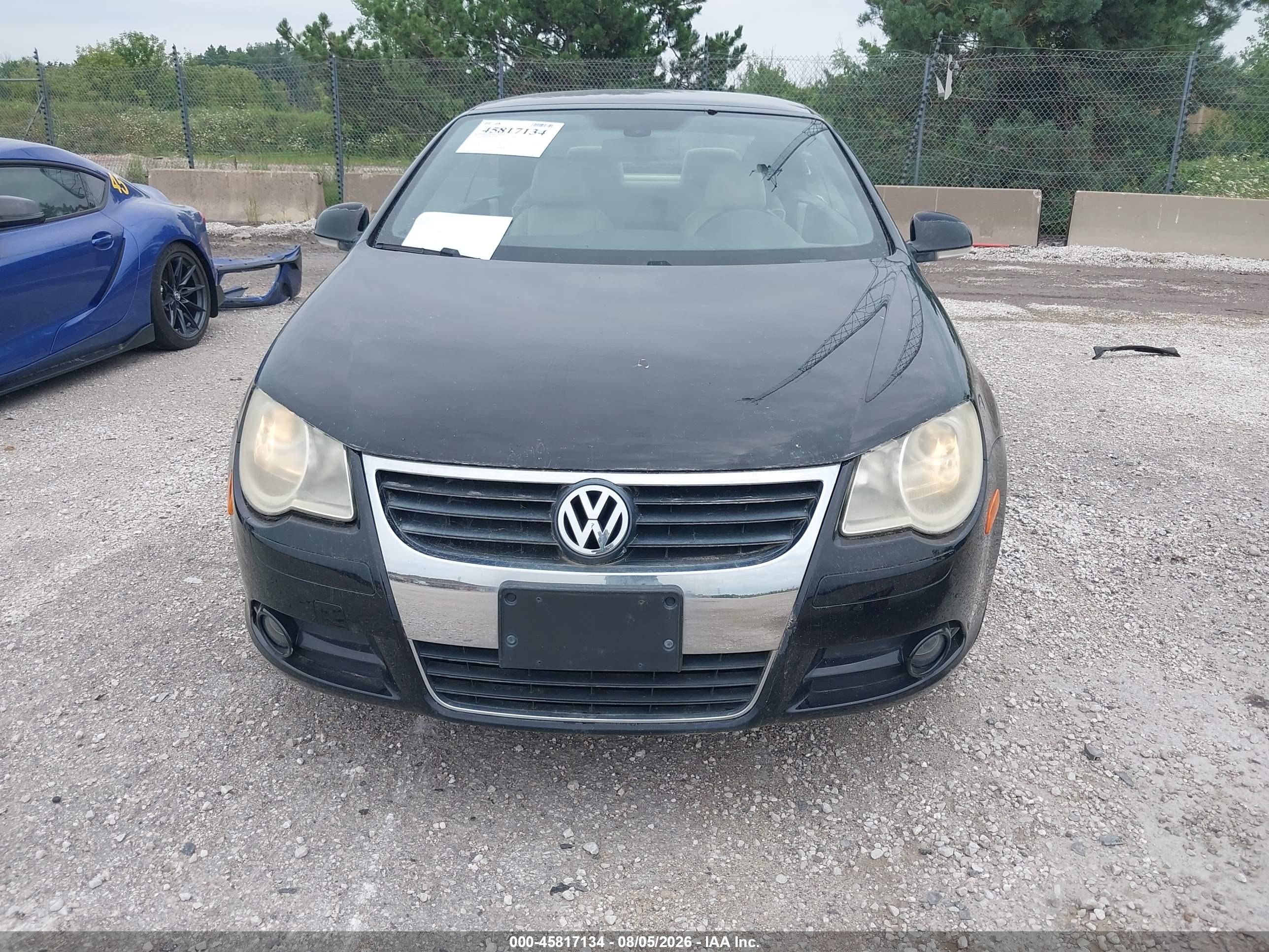 2007 Volkswagen Eos 2.0t Black vin: WVWDA71F67V001287