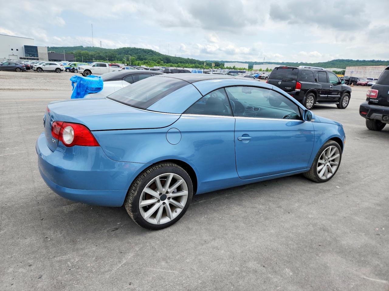 2007 Volkswagen Eos 2.0t Sport Blue vin: WVWDA71F77V042091
