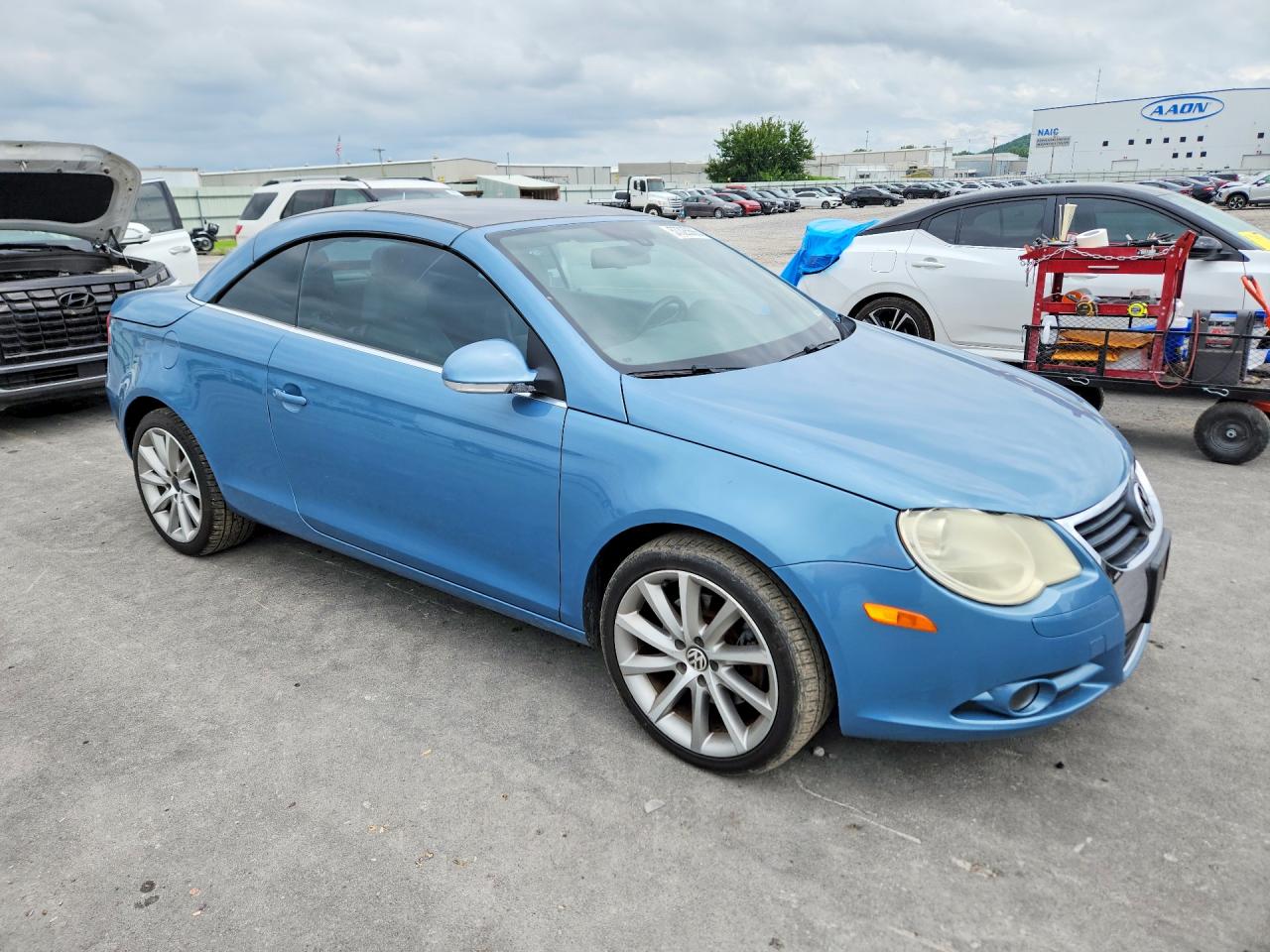 2007 Volkswagen Eos 2.0t Sport Blue vin: WVWDA71F77V042091