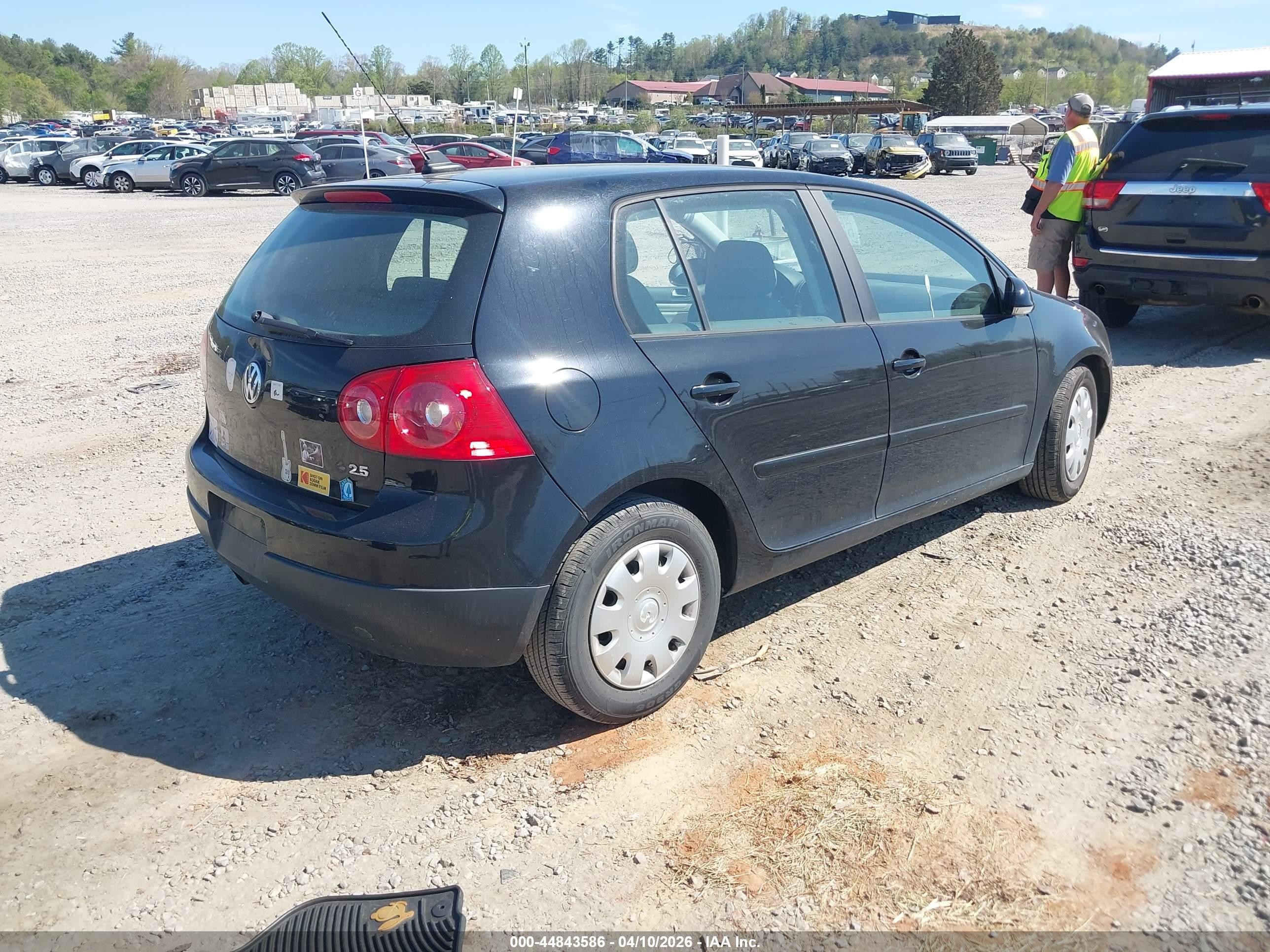 2008 Volkswagen Rabbit S Black vin: WVWDA71K38W243401