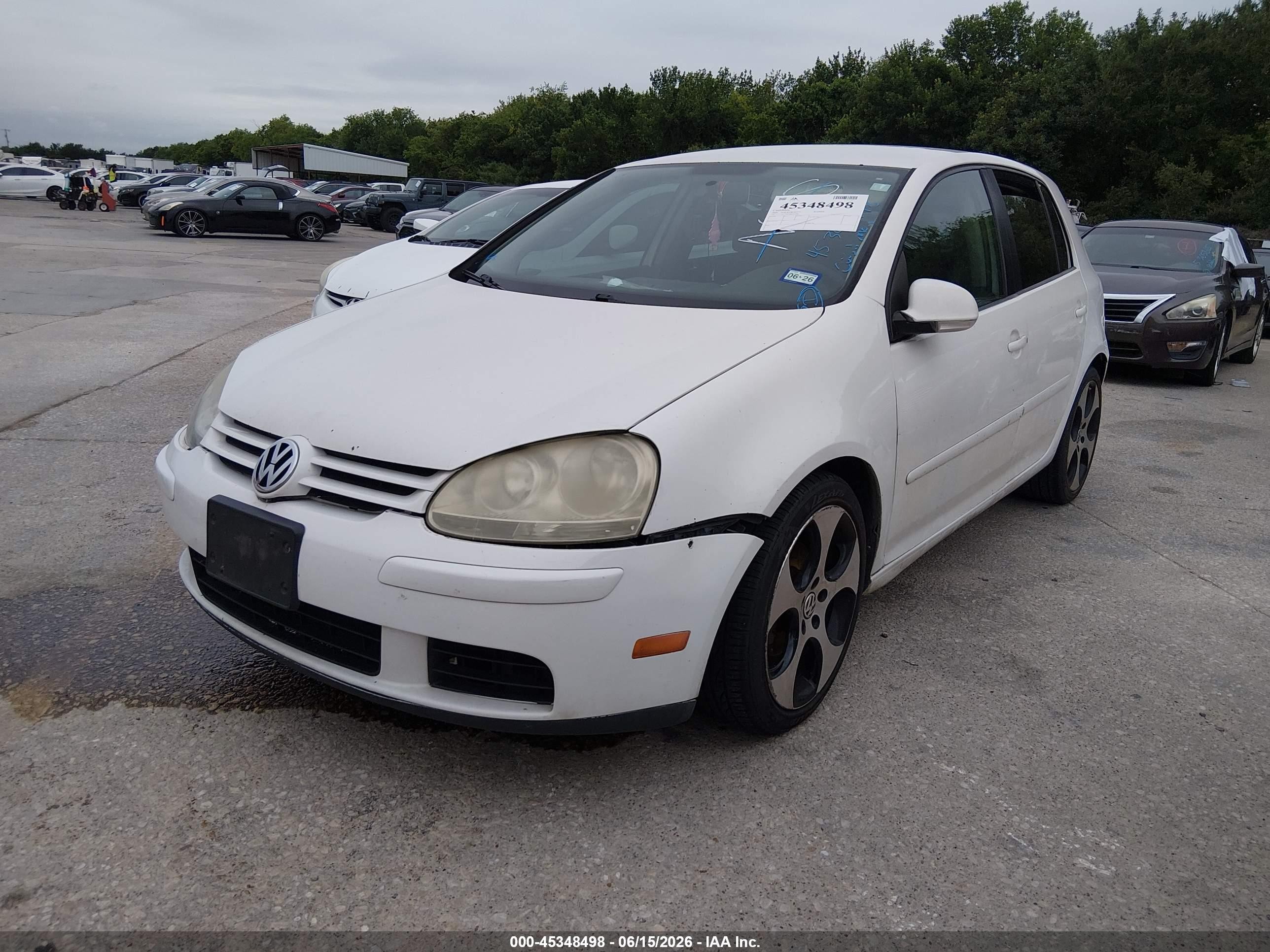2009 Volkswagen Rabbit S White vin: WVWDA71K39W141484
