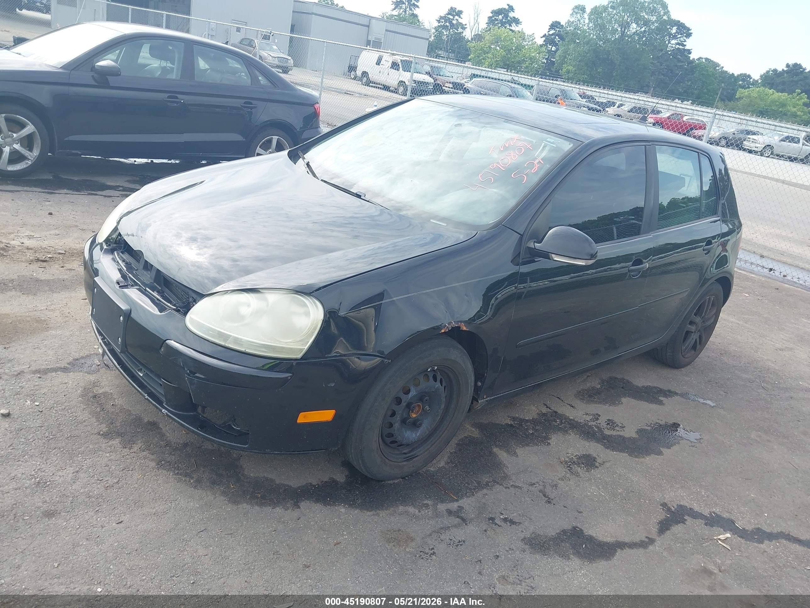 2009 Volkswagen Rabbit S Black vin: WVWDA71K49W093512
