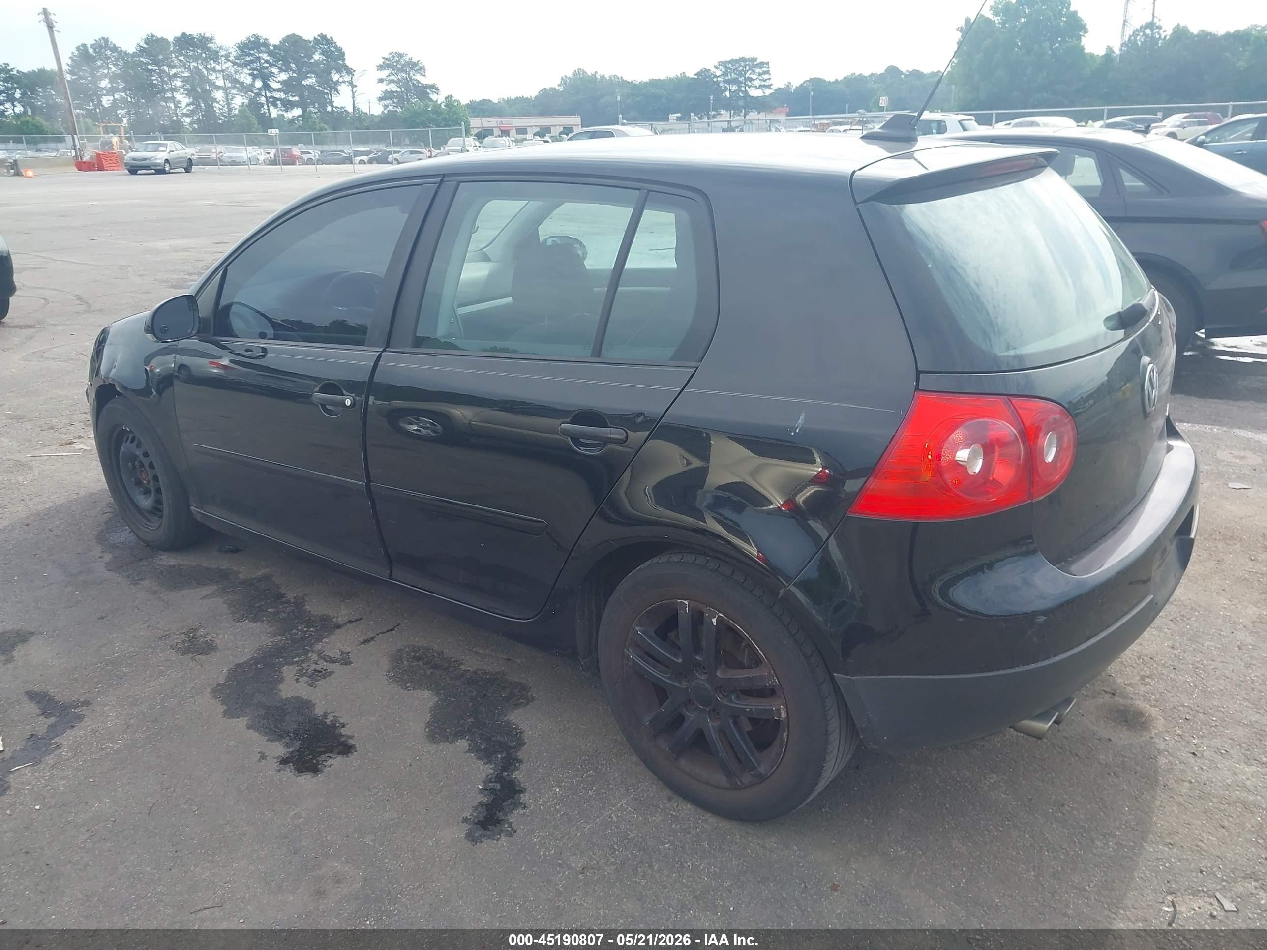 2009 Volkswagen Rabbit S Black vin: WVWDA71K49W093512