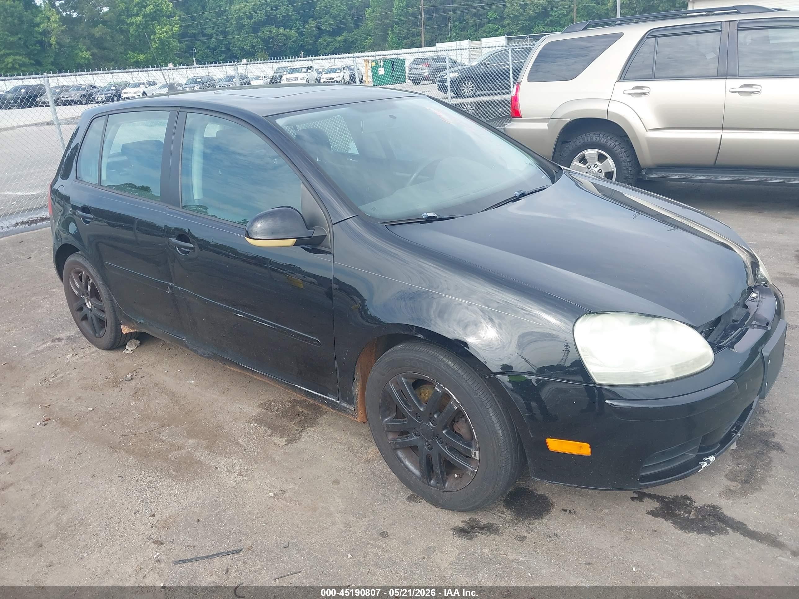 2009 Volkswagen Rabbit S Black vin: WVWDA71K49W093512