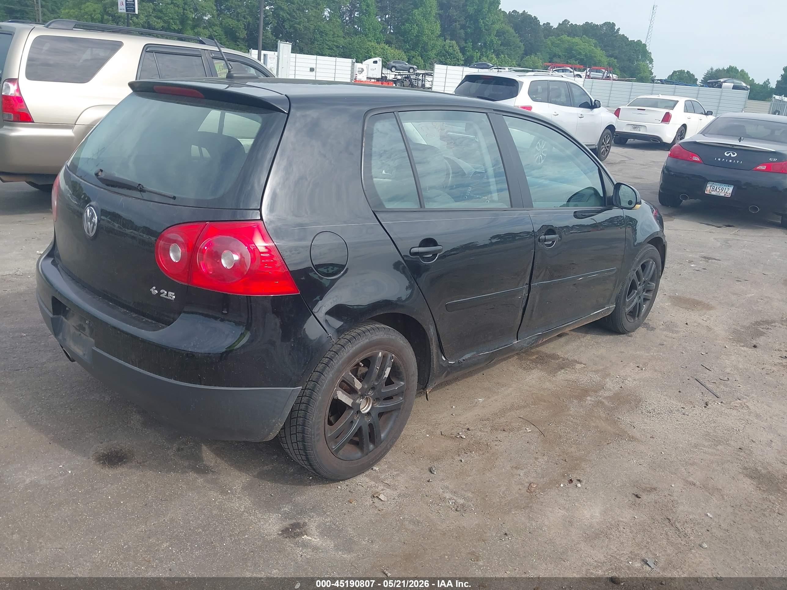 2009 Volkswagen Rabbit S Black vin: WVWDA71K49W093512