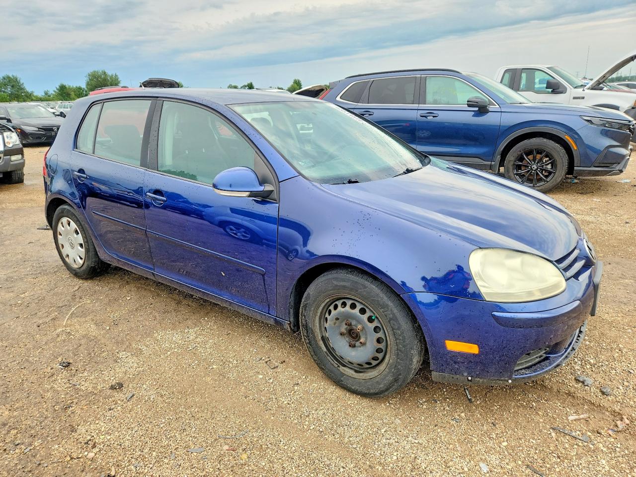 2008 Volkswagen Rabbit Blue vin: WVWDA71K78W020634