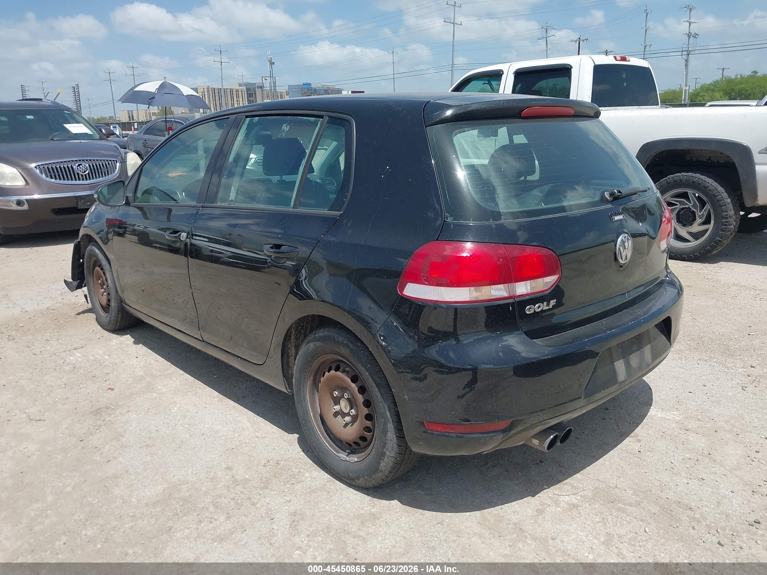 2011 Volkswagen Golf 2.5l 4-door Black vin: WVWDA7AJ0BW218079