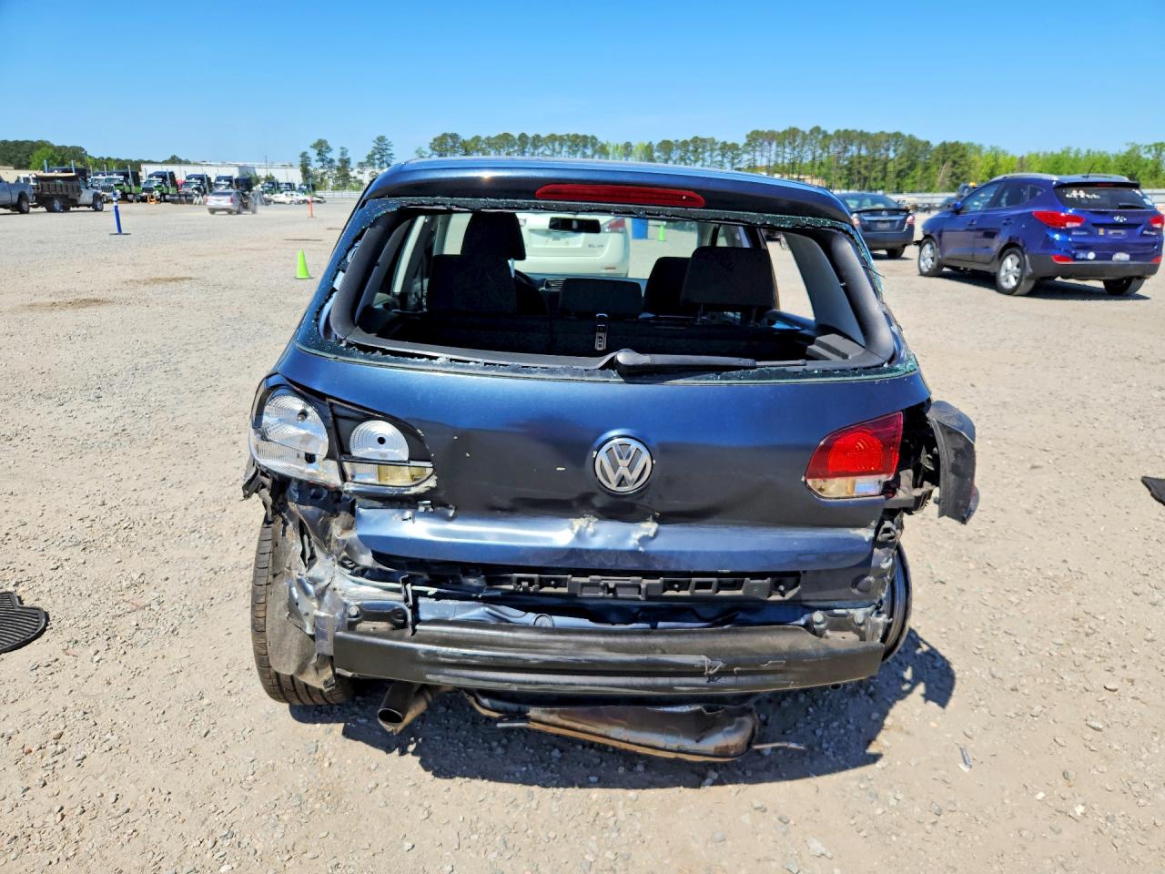 2012 Volkswagen Golf Blue vin: WVWDA7AJ3CW237727