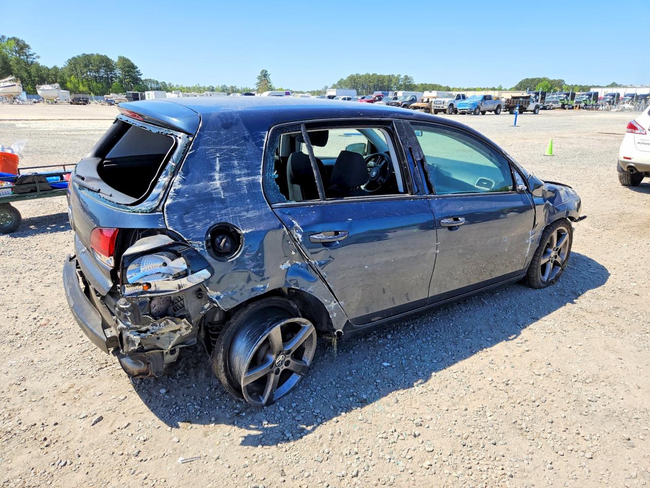2012 Volkswagen Golf Blue vin: WVWDA7AJ3CW237727
