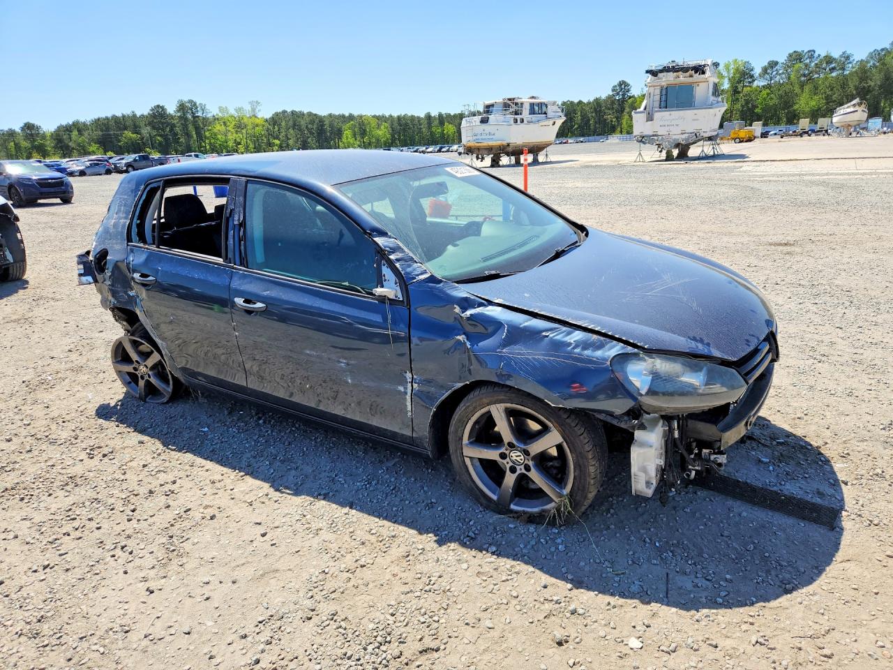 2012 Volkswagen Golf Blue vin: WVWDA7AJ3CW237727