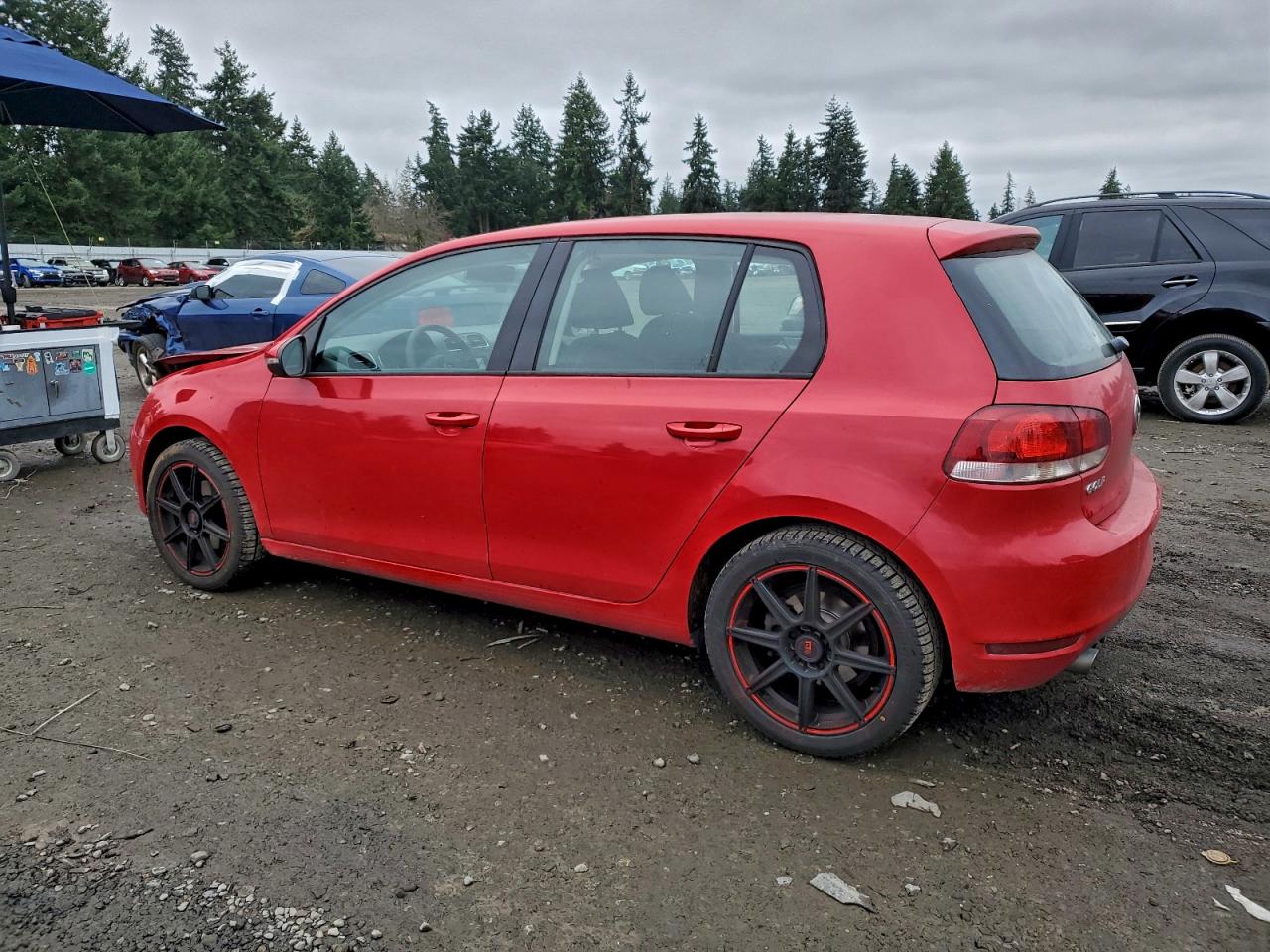 2010 Volkswagen Golf Красный vin: WVWDA7AJ4AW340166