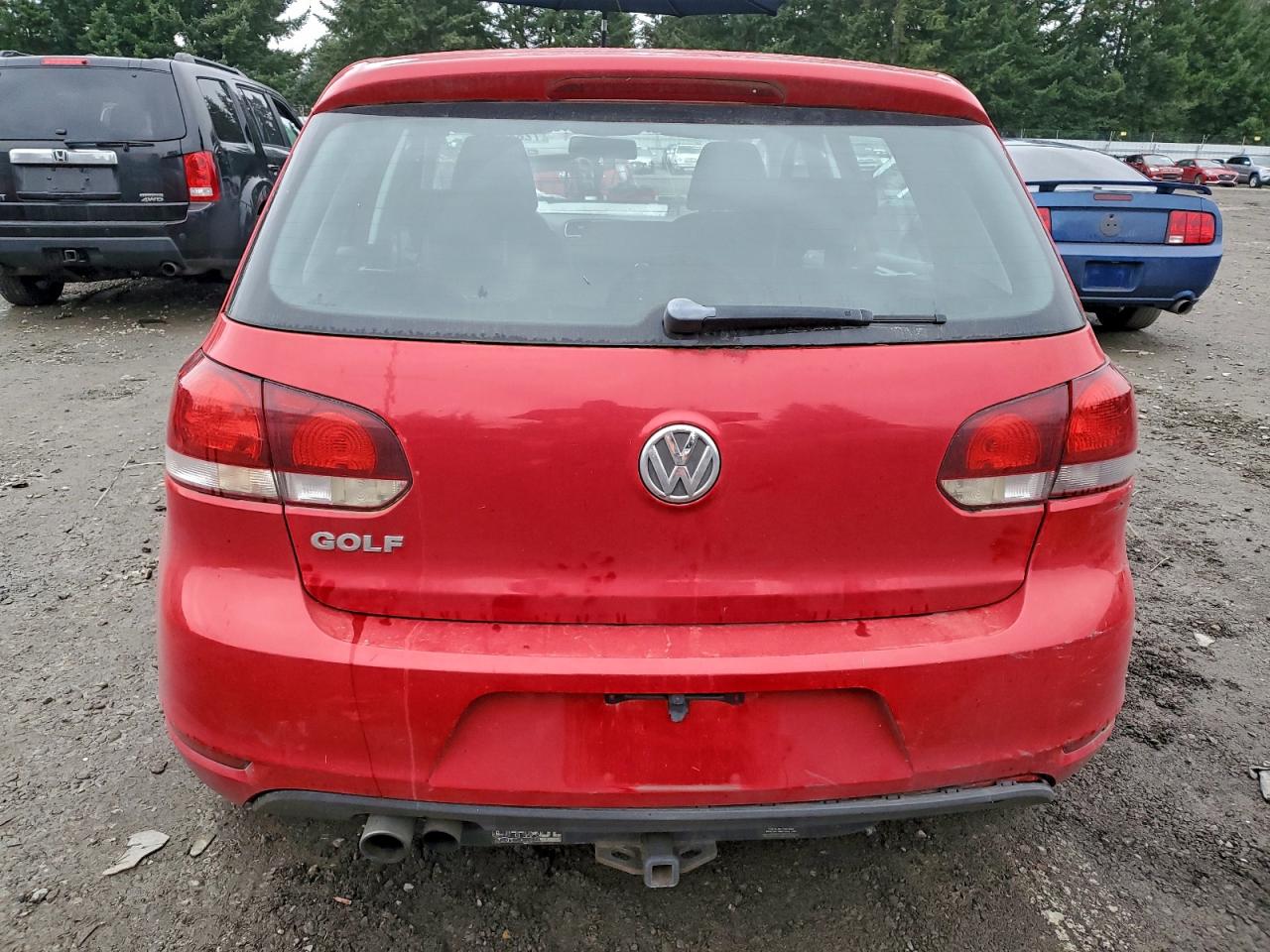 2010 Volkswagen Golf Красный vin: WVWDA7AJ4AW340166