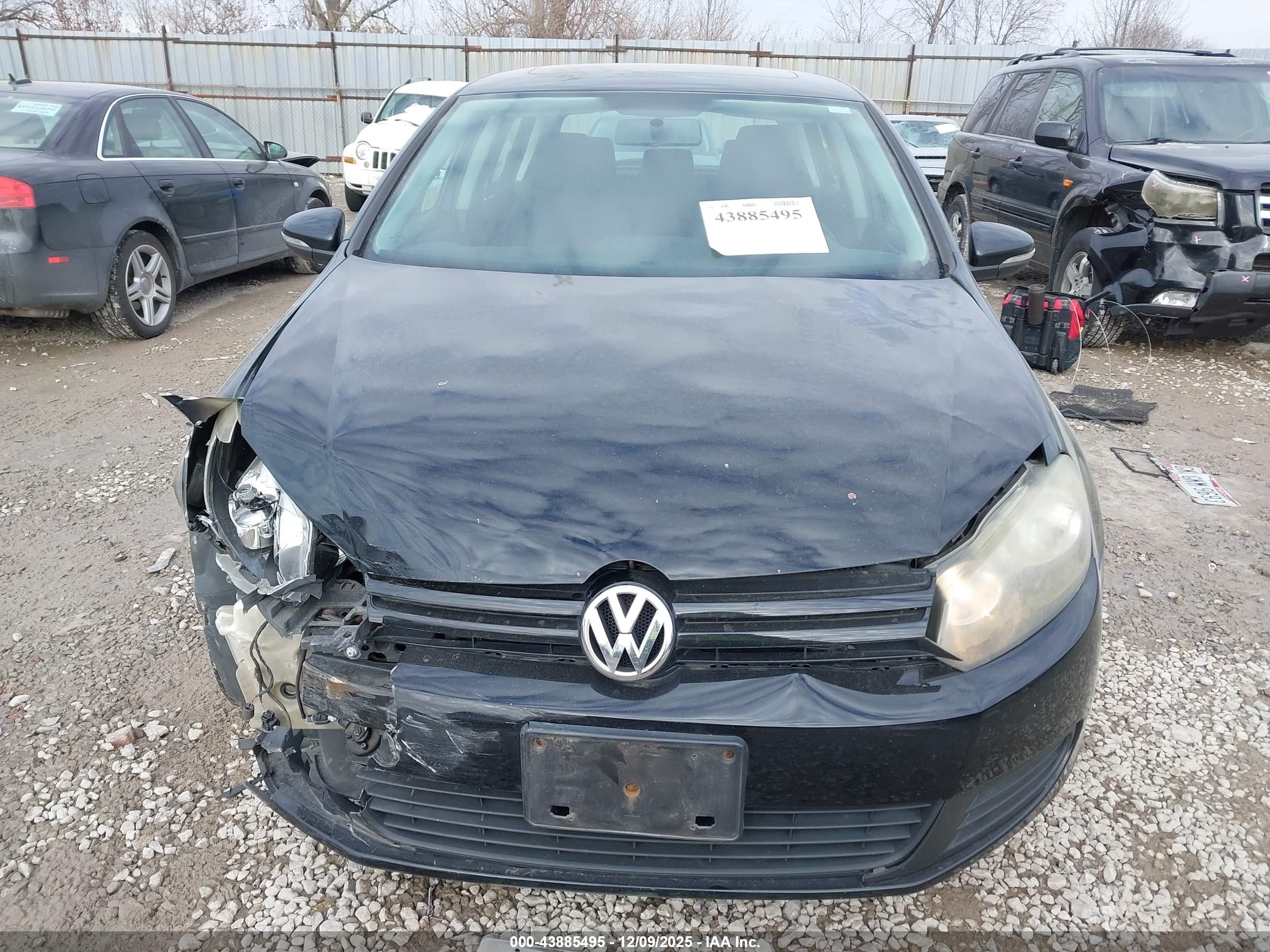2011 Volkswagen Golf 2.5l 4-door Black vin: WVWDA7AJ6BW121629
