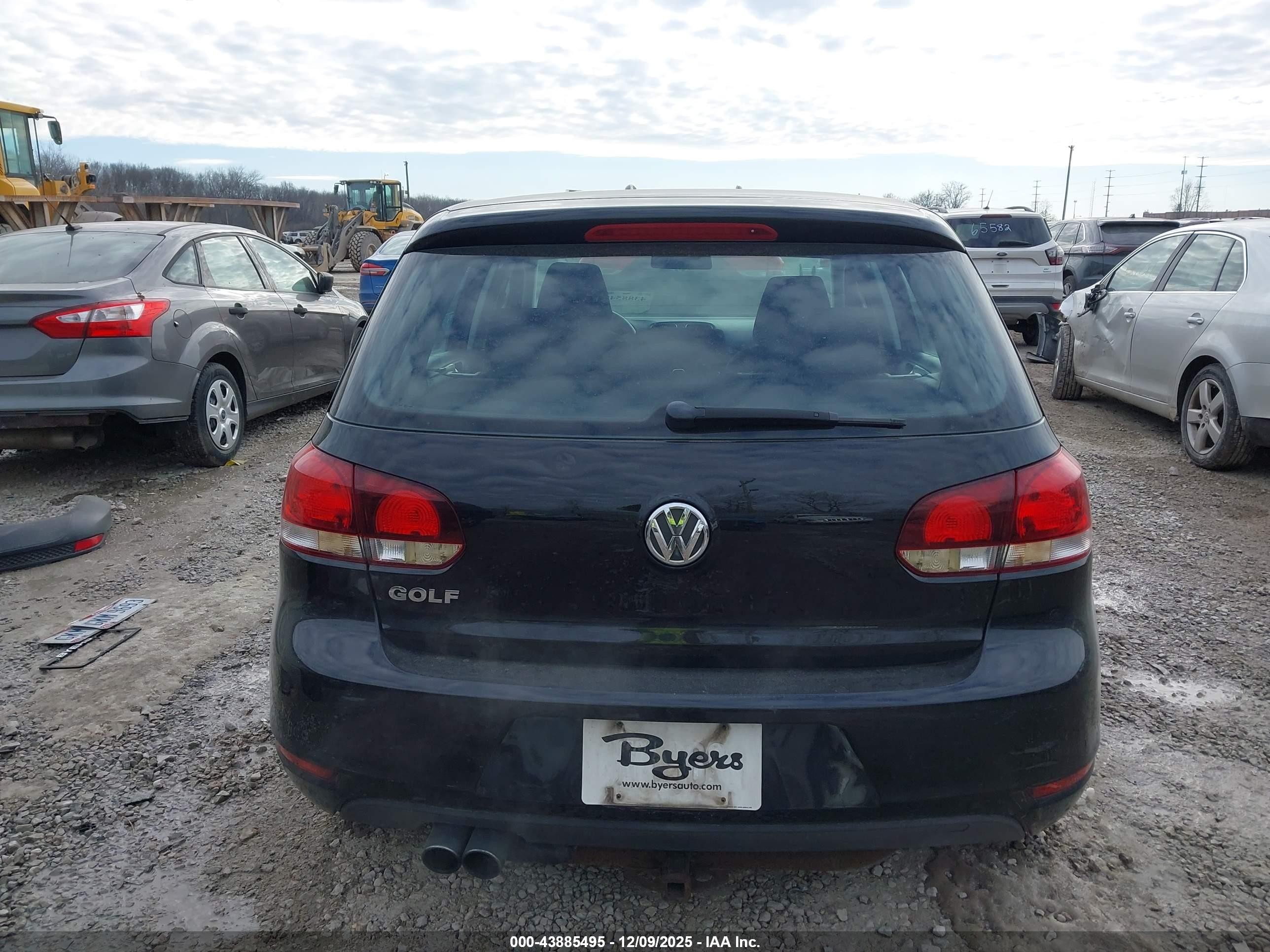 2011 Volkswagen Golf 2.5l 4-door Black vin: WVWDA7AJ6BW121629