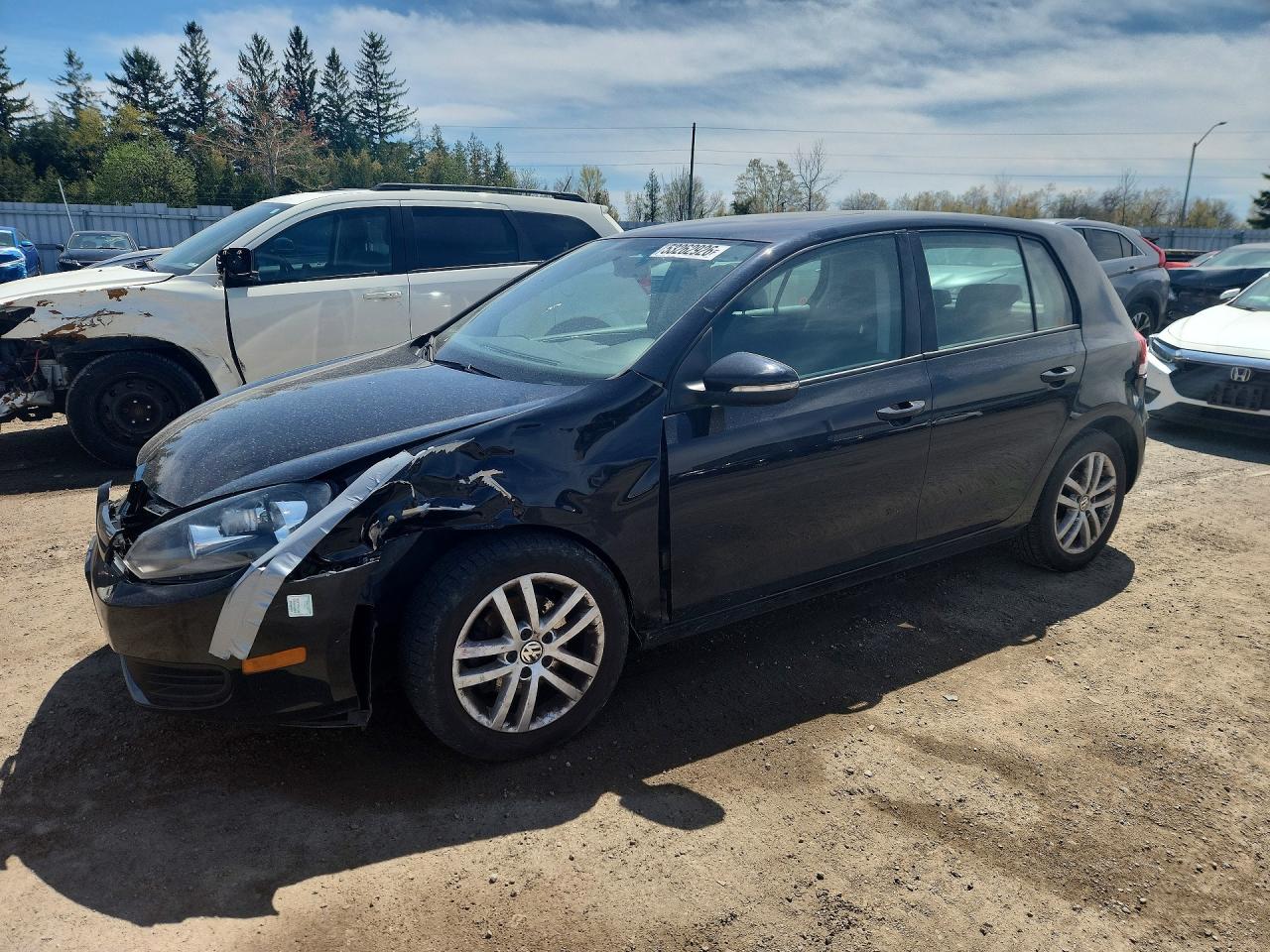 2010 Volkswagen Golf Черный vin: WVWDA7AJ7AW106507