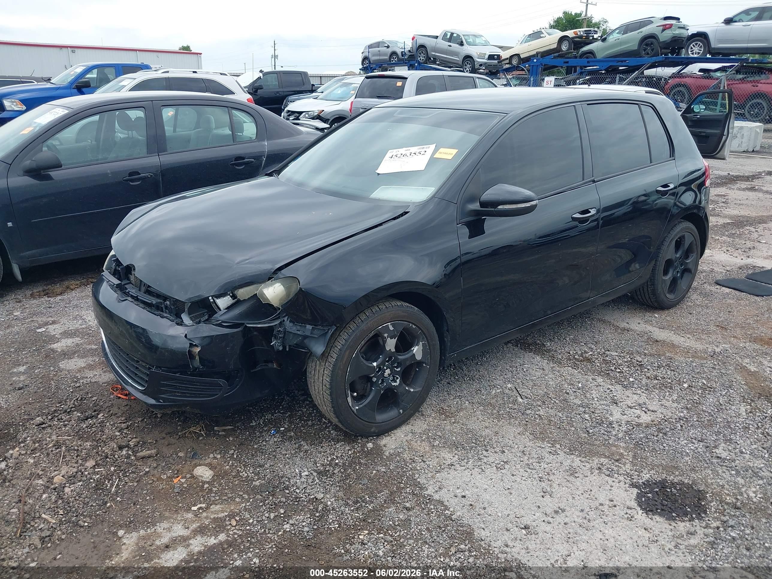 2010 Volkswagen Golf 4-door Black vin: WVWDA7AJXAW086852