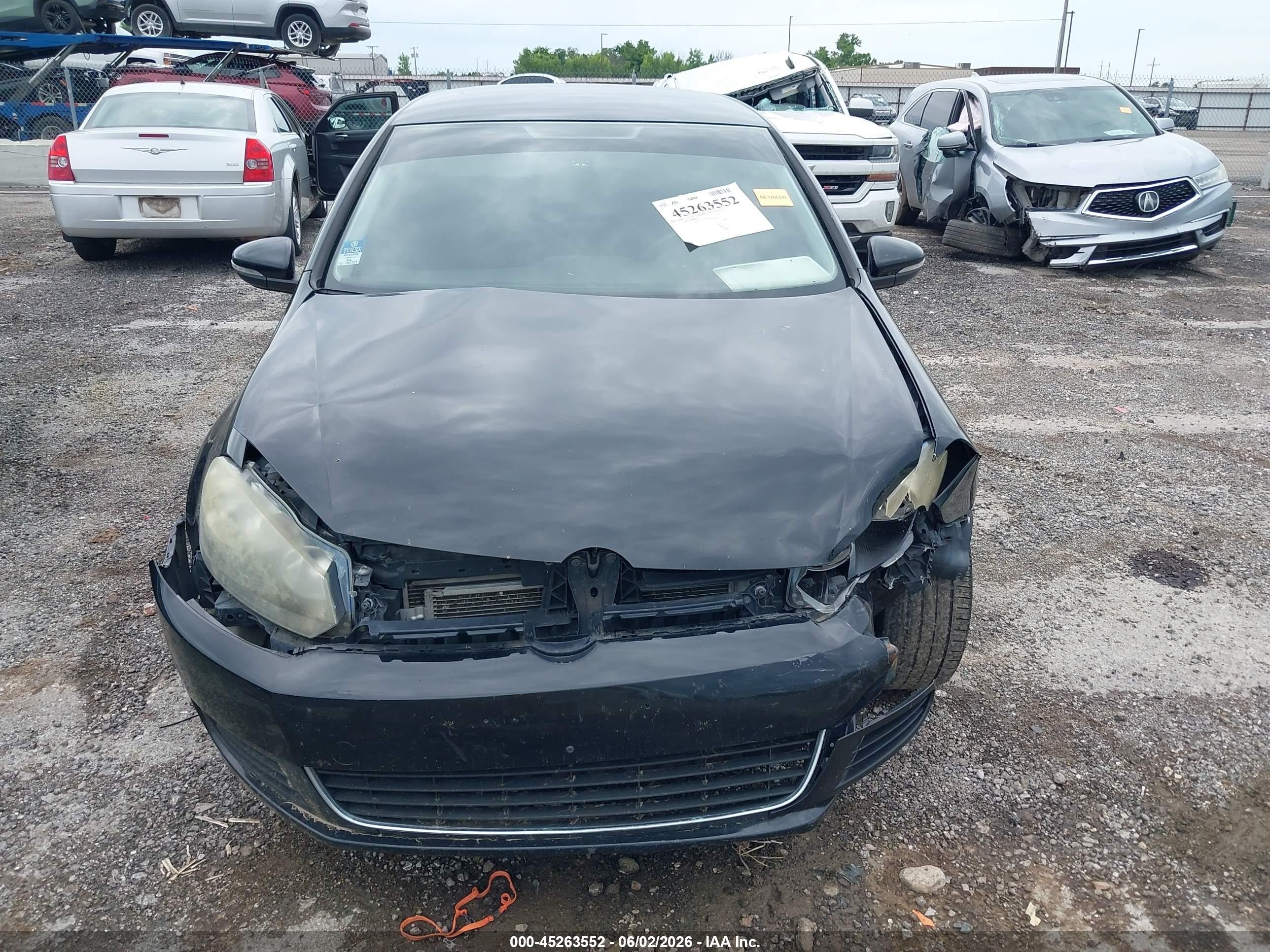 2010 Volkswagen Golf 4-door Black vin: WVWDA7AJXAW086852