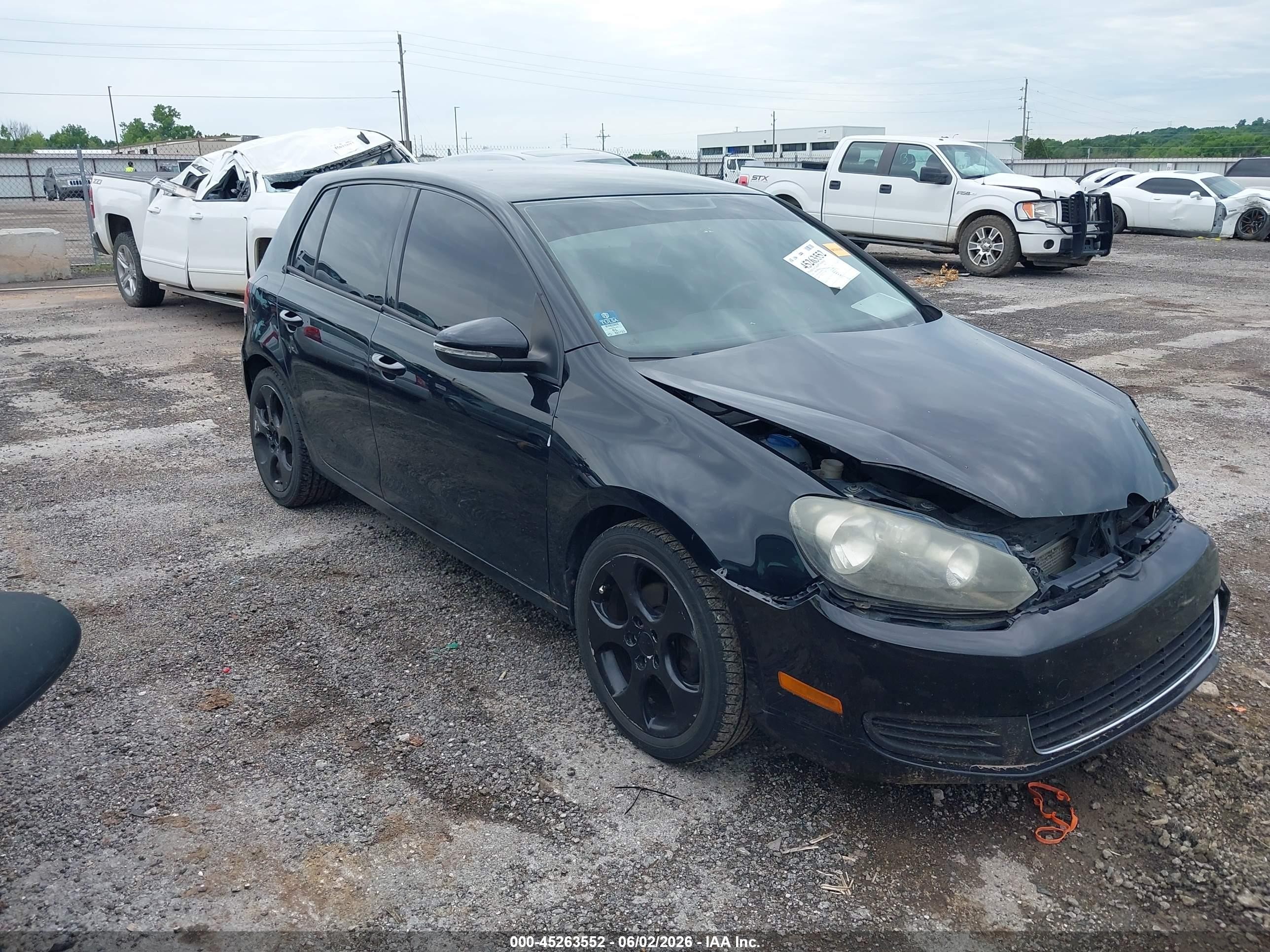2010 Volkswagen Golf 4-door Black vin: WVWDA7AJXAW086852