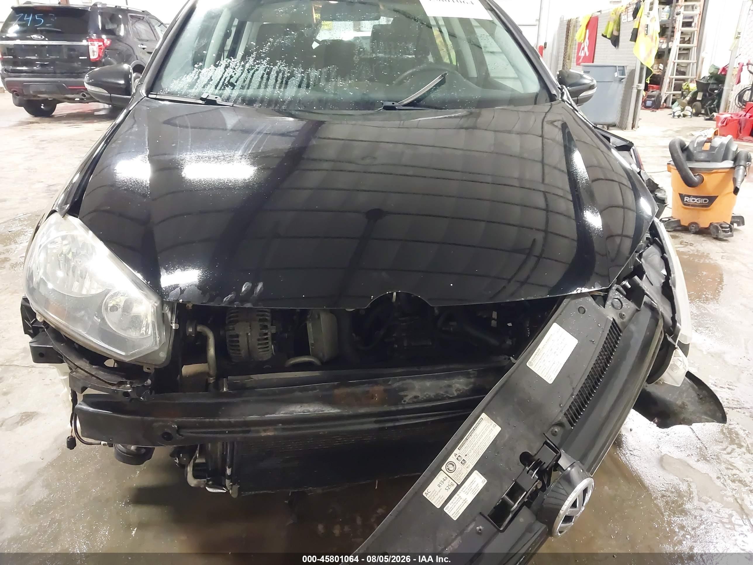 2012 Volkswagen Golf 2.5l 4-door Black vin: WVWDA7AJXCW287072