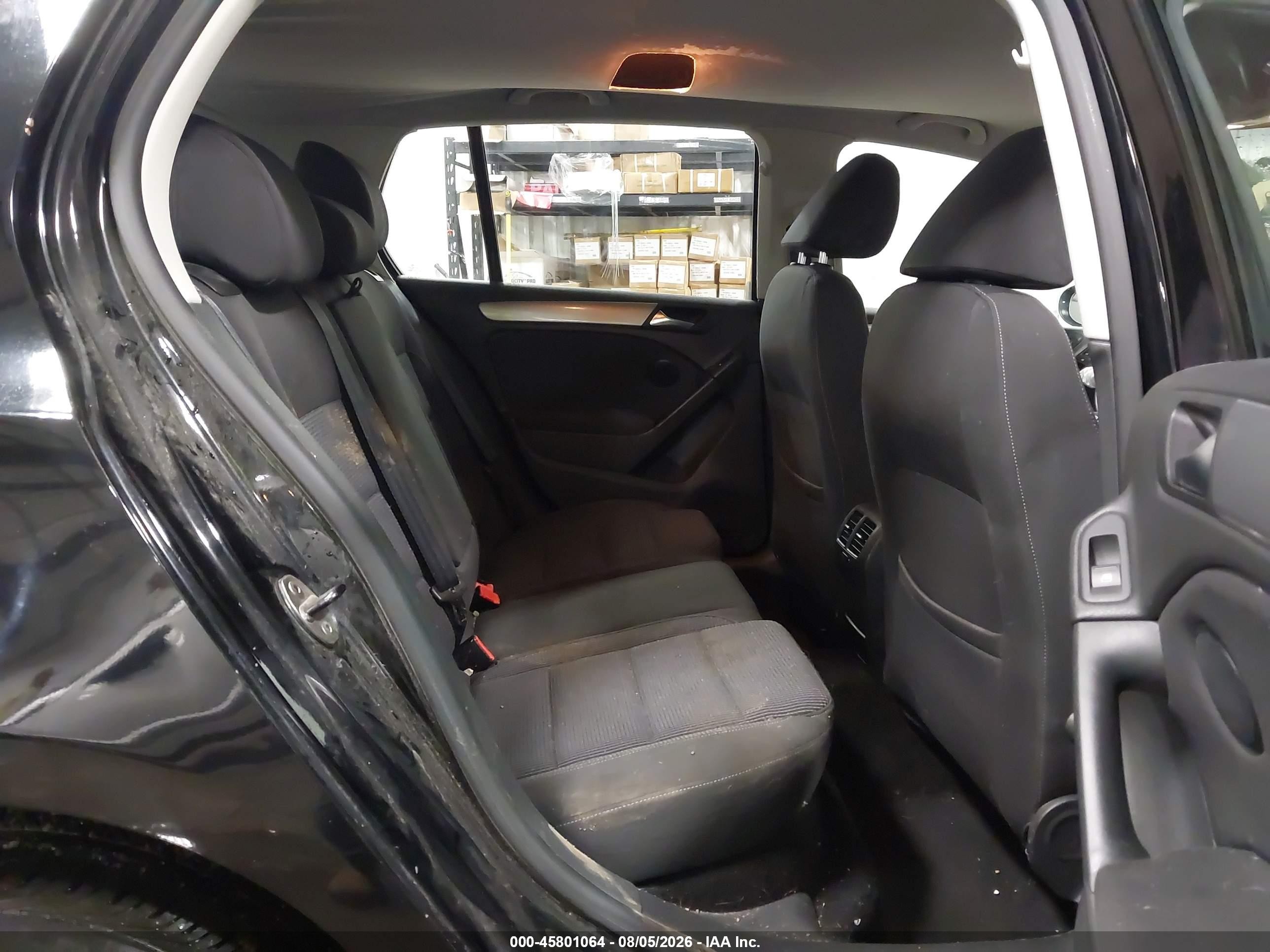 2012 Volkswagen Golf 2.5l 4-door Black vin: WVWDA7AJXCW287072