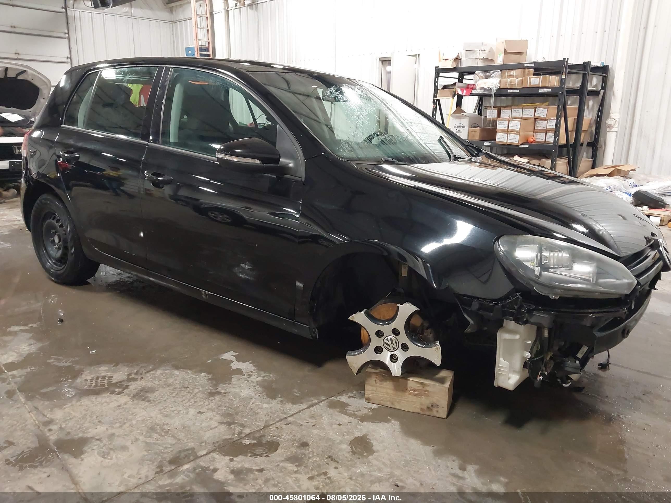 2012 Volkswagen Golf 2.5l 4-door Black vin: WVWDA7AJXCW287072