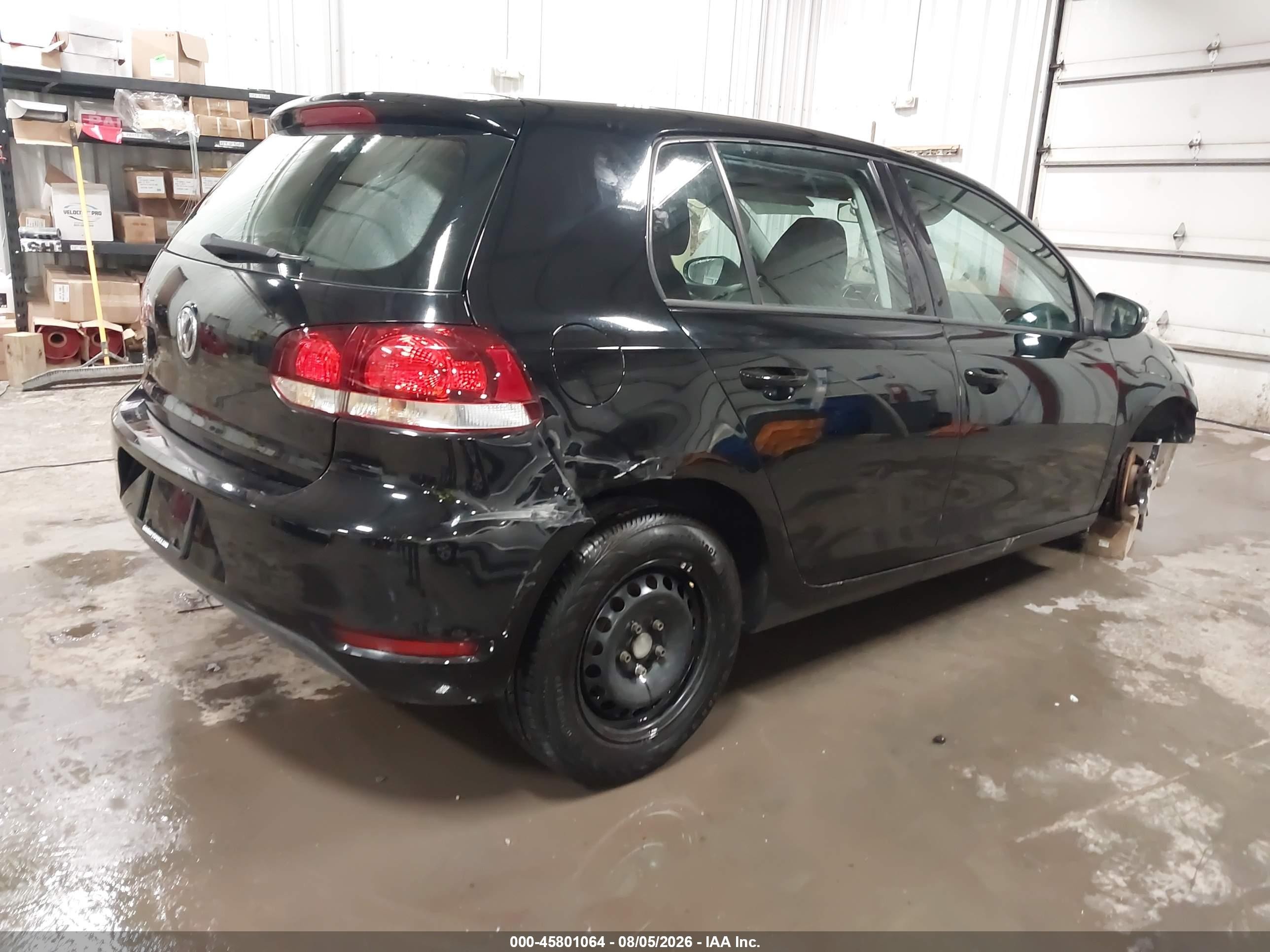 2012 Volkswagen Golf 2.5l 4-door Black vin: WVWDA7AJXCW287072