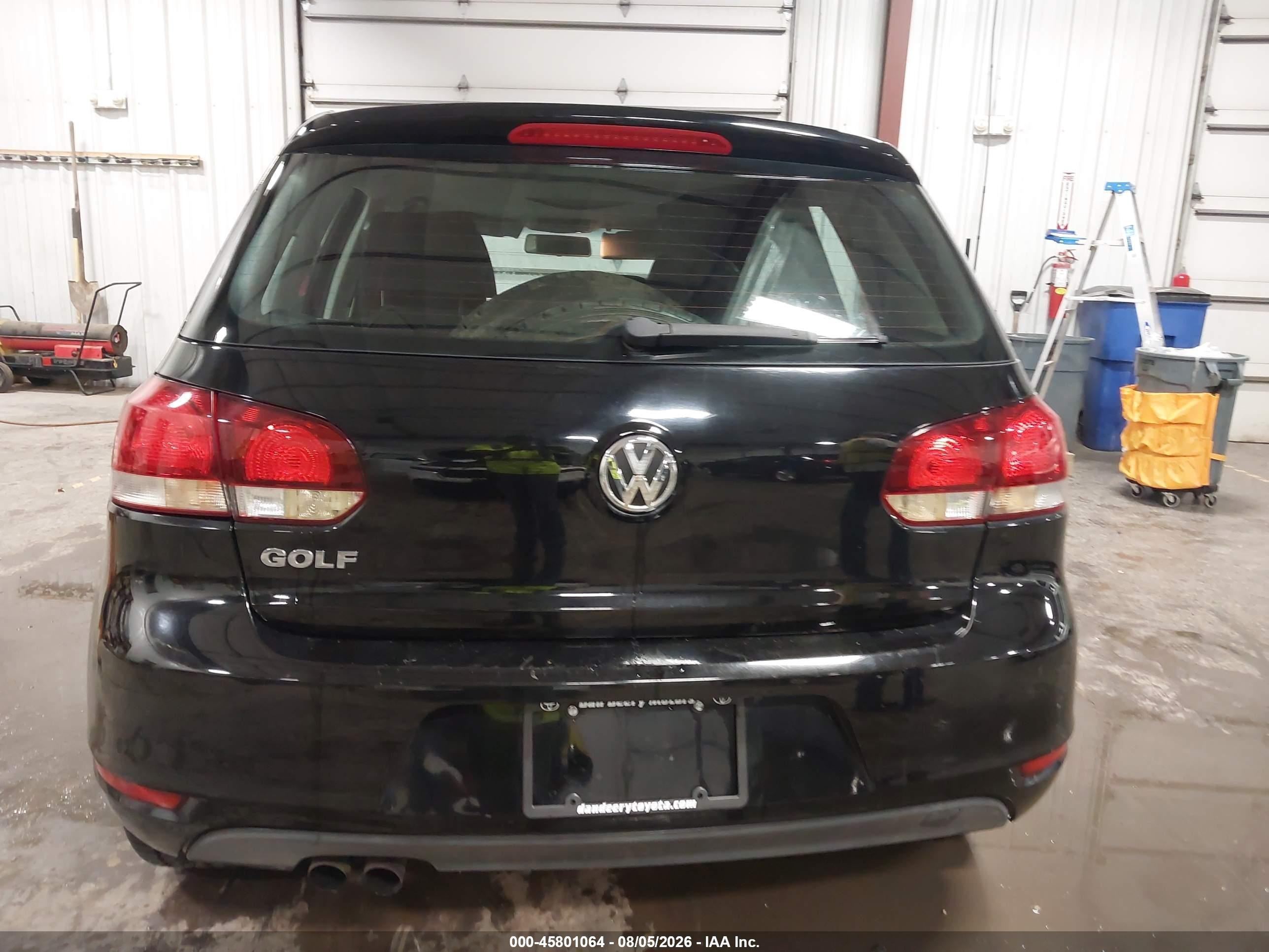 2012 Volkswagen Golf 2.5l 4-door Black vin: WVWDA7AJXCW287072