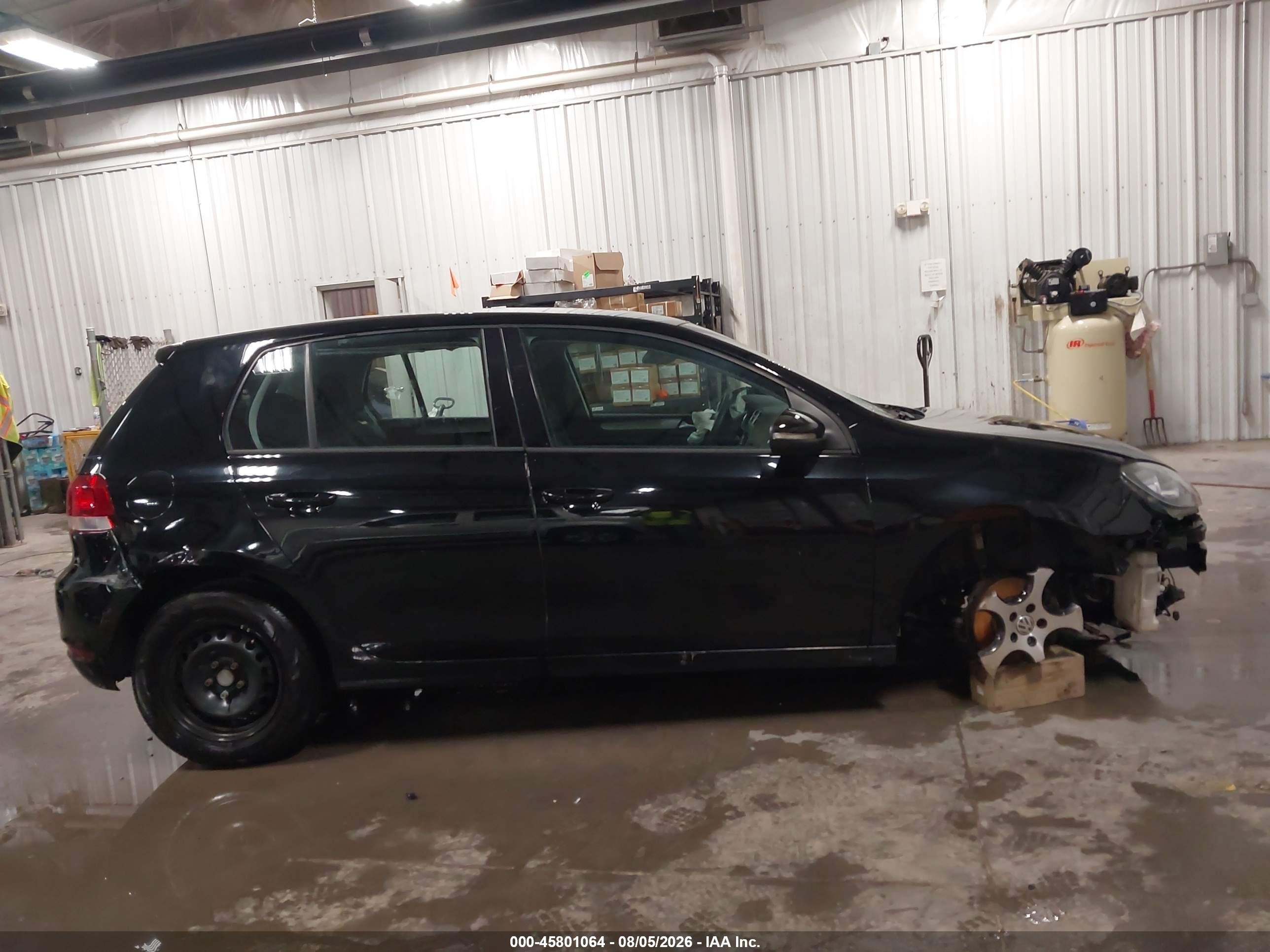 2012 Volkswagen Golf 2.5l 4-door Black vin: WVWDA7AJXCW287072