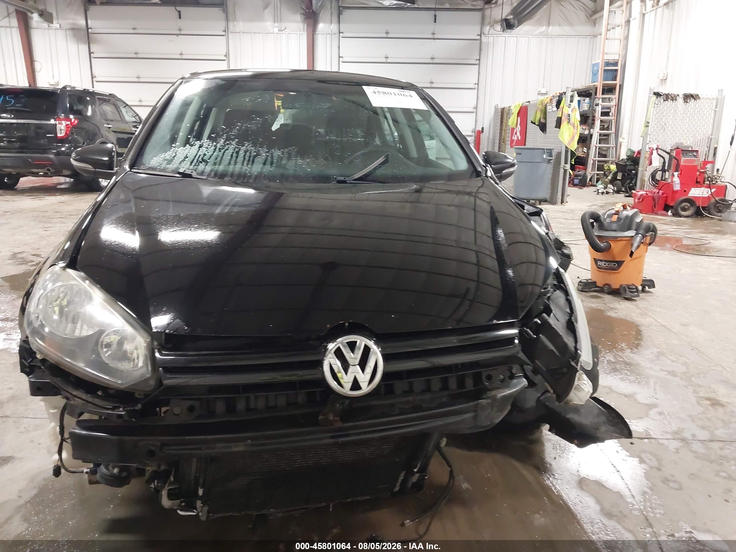 2012 Volkswagen Golf 2.5l 4-door Black vin: WVWDA7AJXCW287072