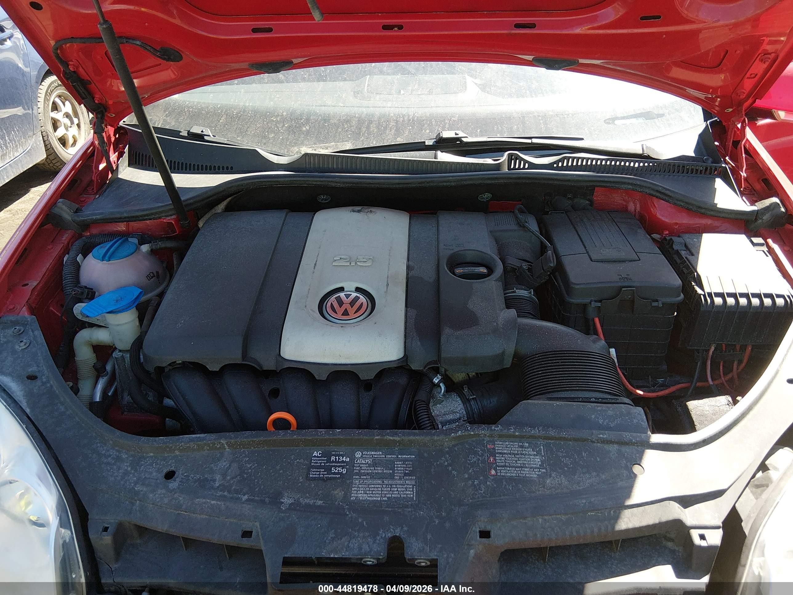 2008 Volkswagen Rabbit S Red vin: WVWDA91K08W156194