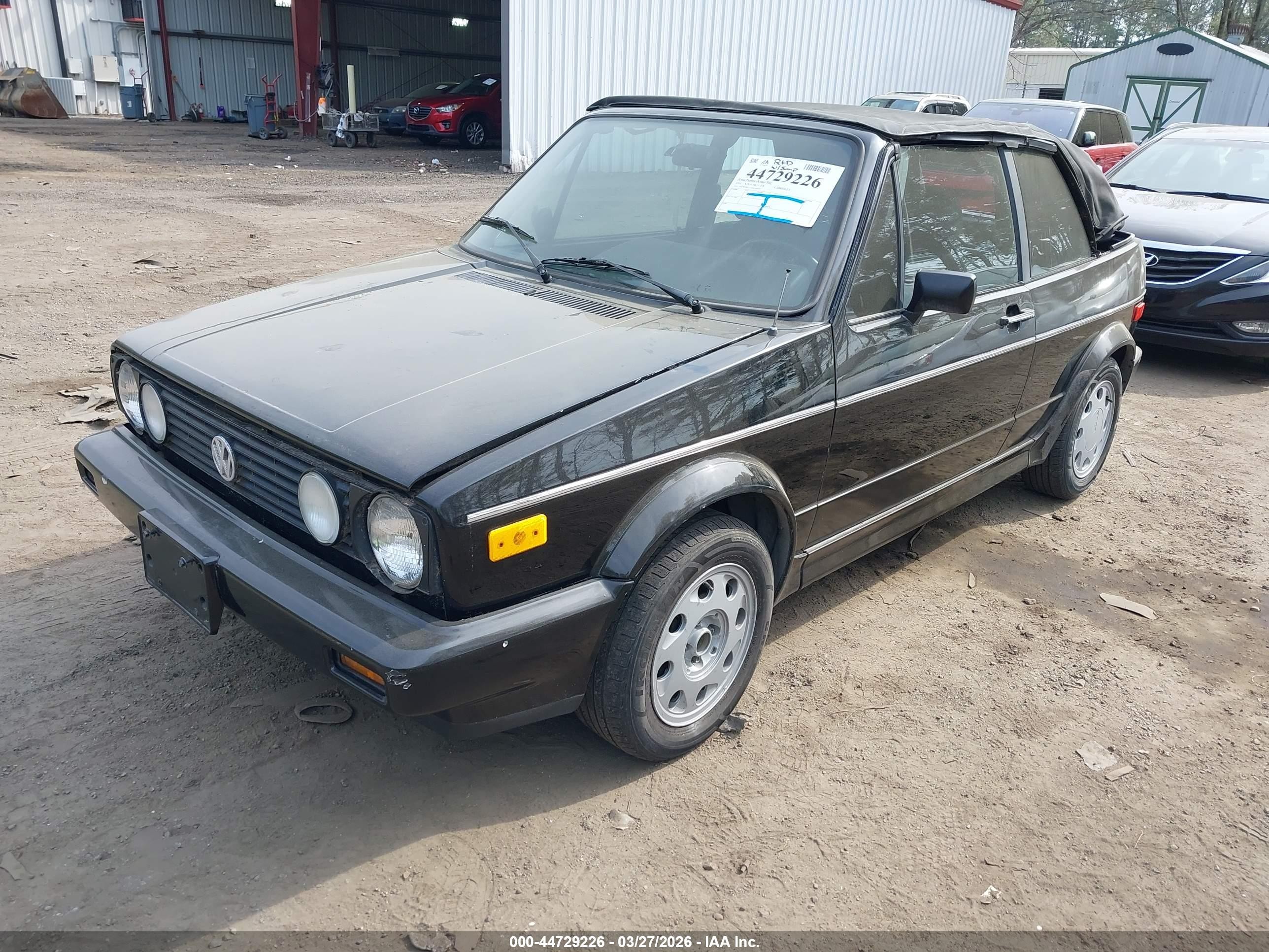 1991 Volkswagen Cabriolet Carat Black vin: WVWDB515XMK009043