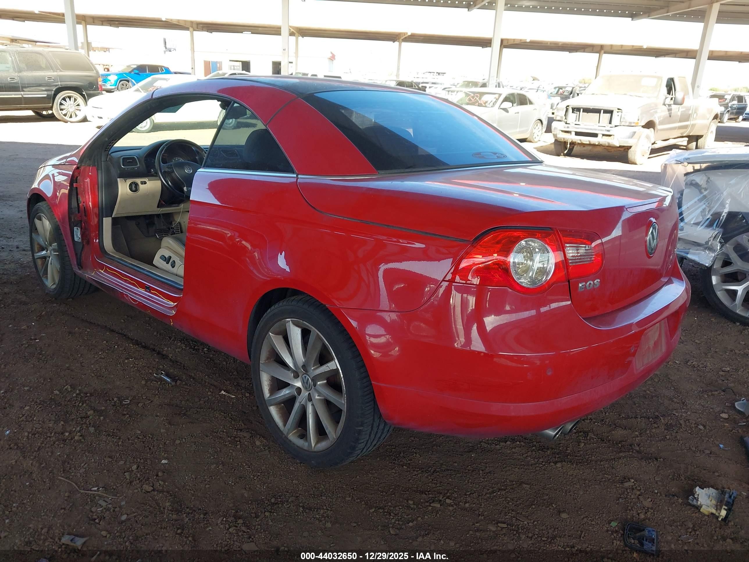 2007 Volkswagen Eos 3.2l Maroon vin: WVWDB71F67V029944