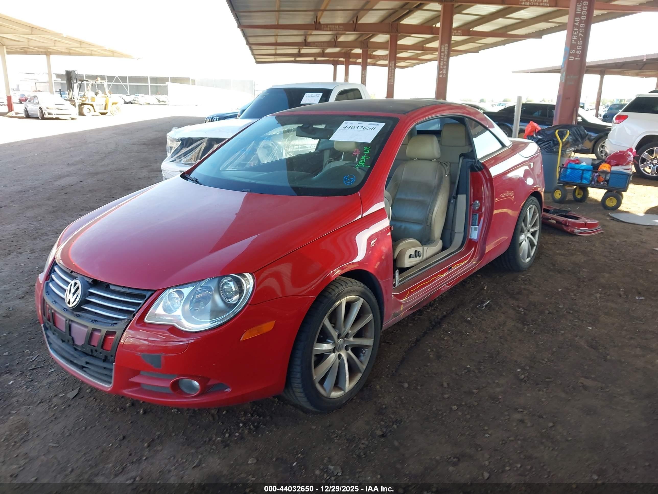 2007 Volkswagen Eos 3.2l Maroon vin: WVWDB71F67V029944