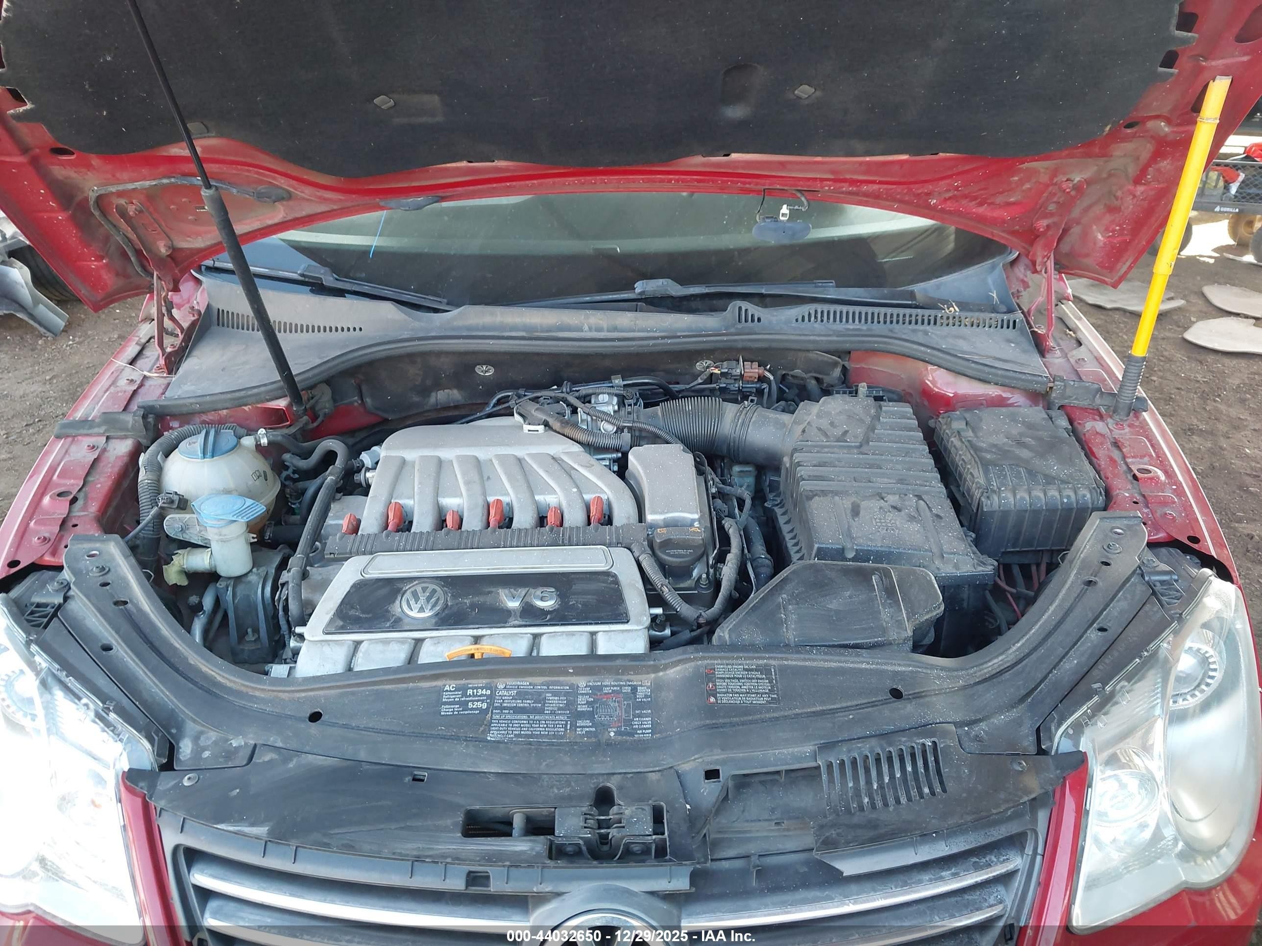 2007 Volkswagen Eos 3.2l Maroon vin: WVWDB71F67V029944