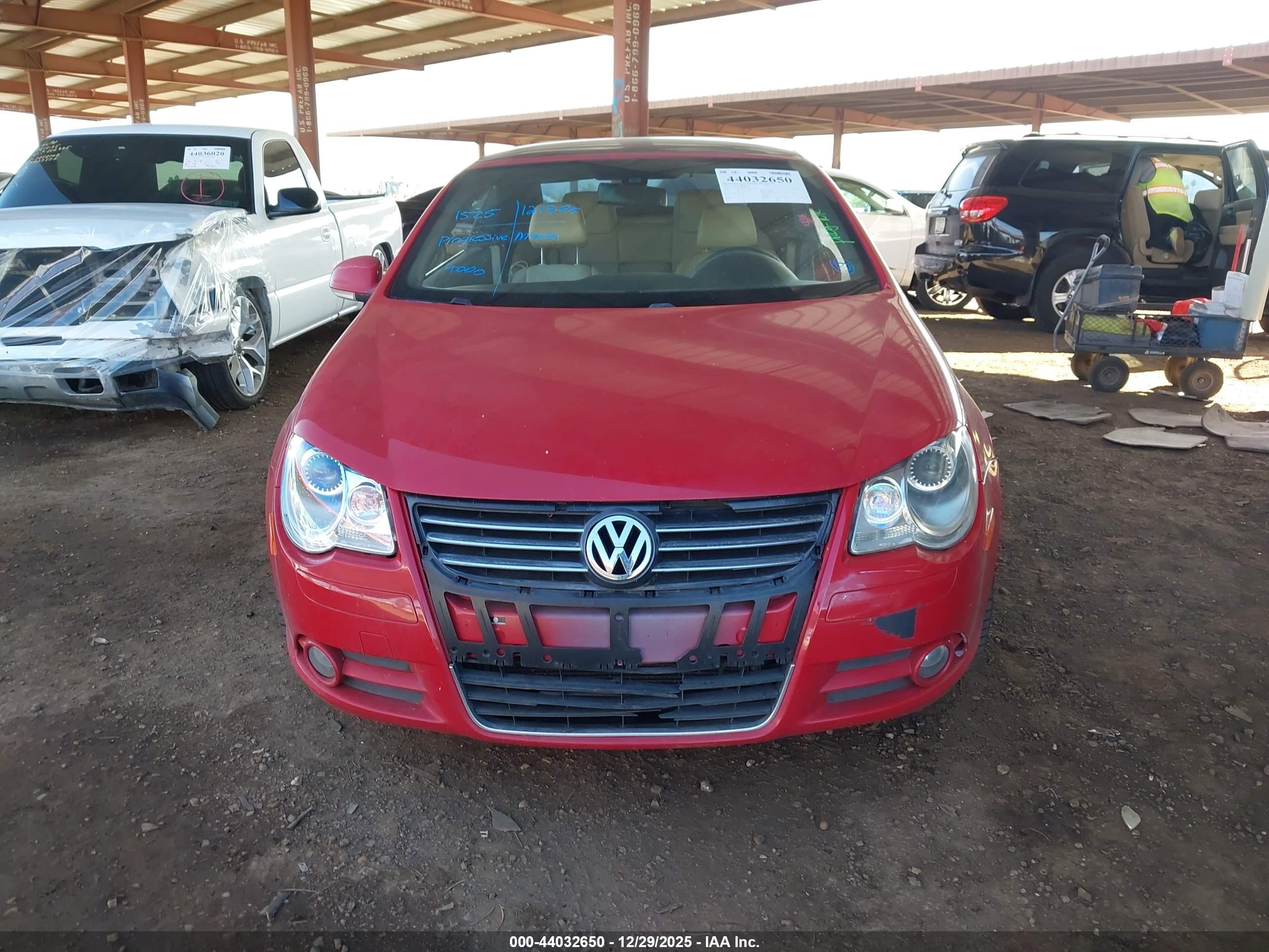 2007 Volkswagen Eos 3.2l Maroon vin: WVWDB71F67V029944