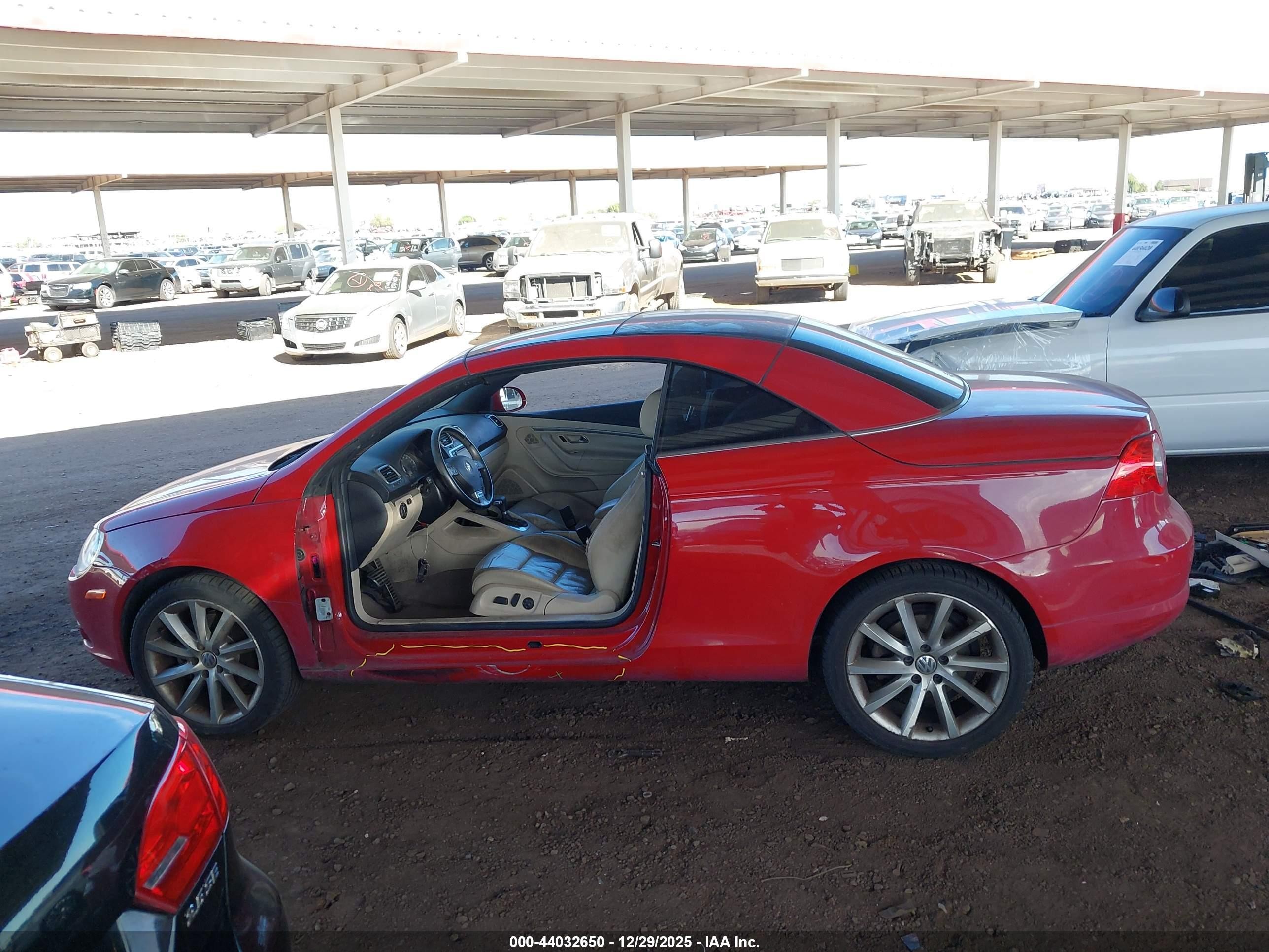 2007 Volkswagen Eos 3.2l Maroon vin: WVWDB71F67V029944