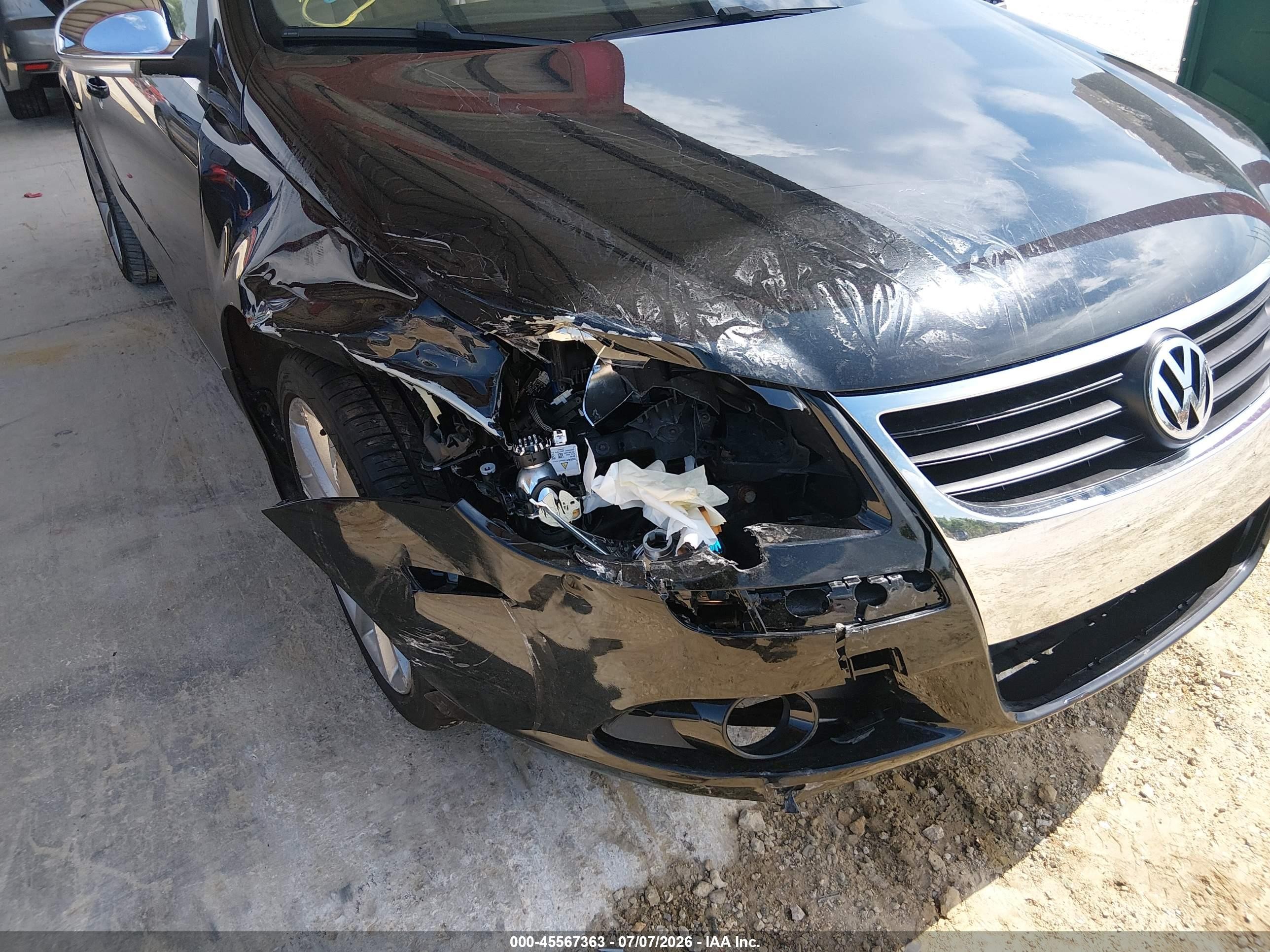 2007 Volkswagen Eos 3.2l Black vin: WVWDB71F77V034294