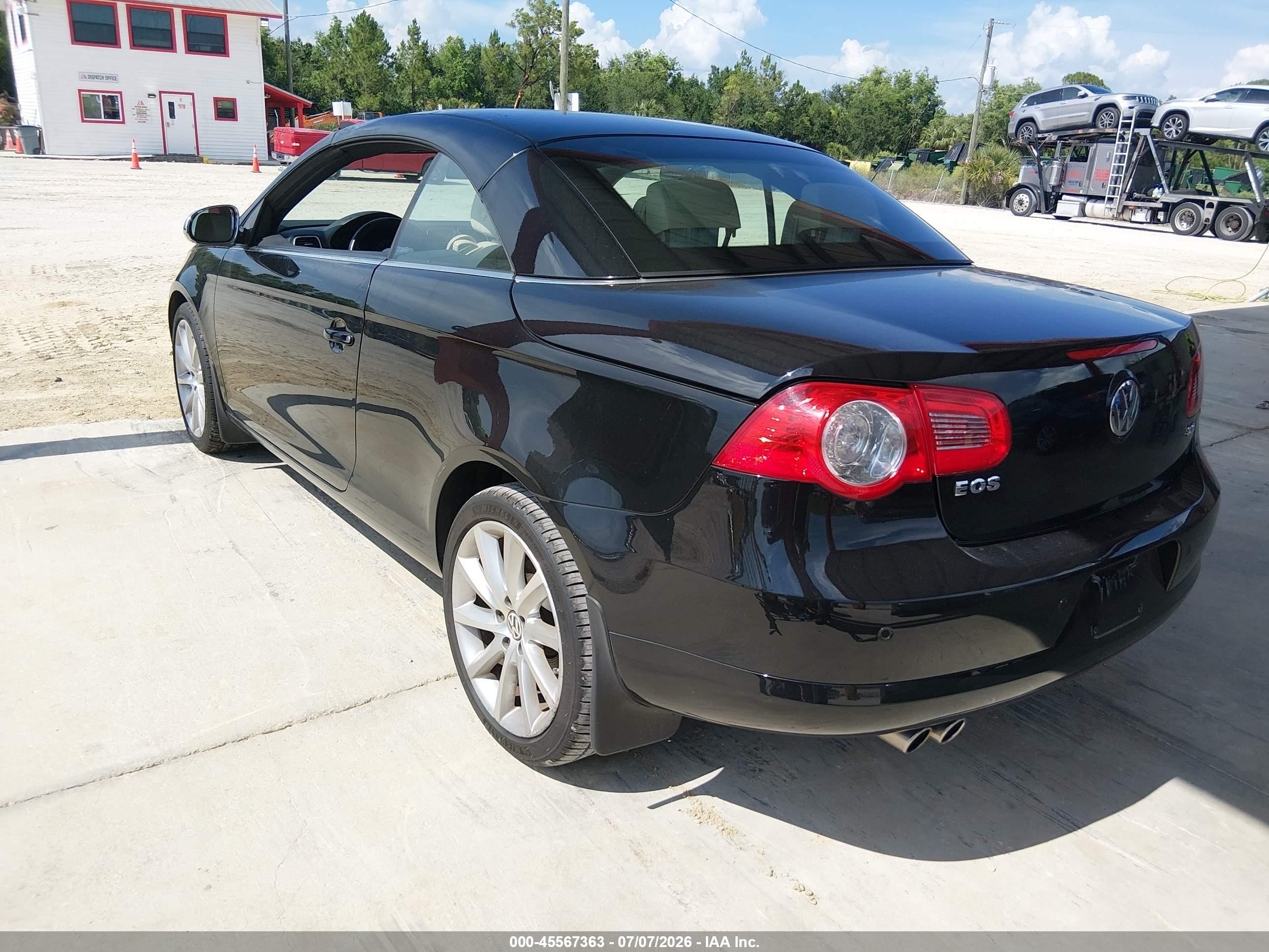2007 Volkswagen Eos 3.2l Black vin: WVWDB71F77V034294