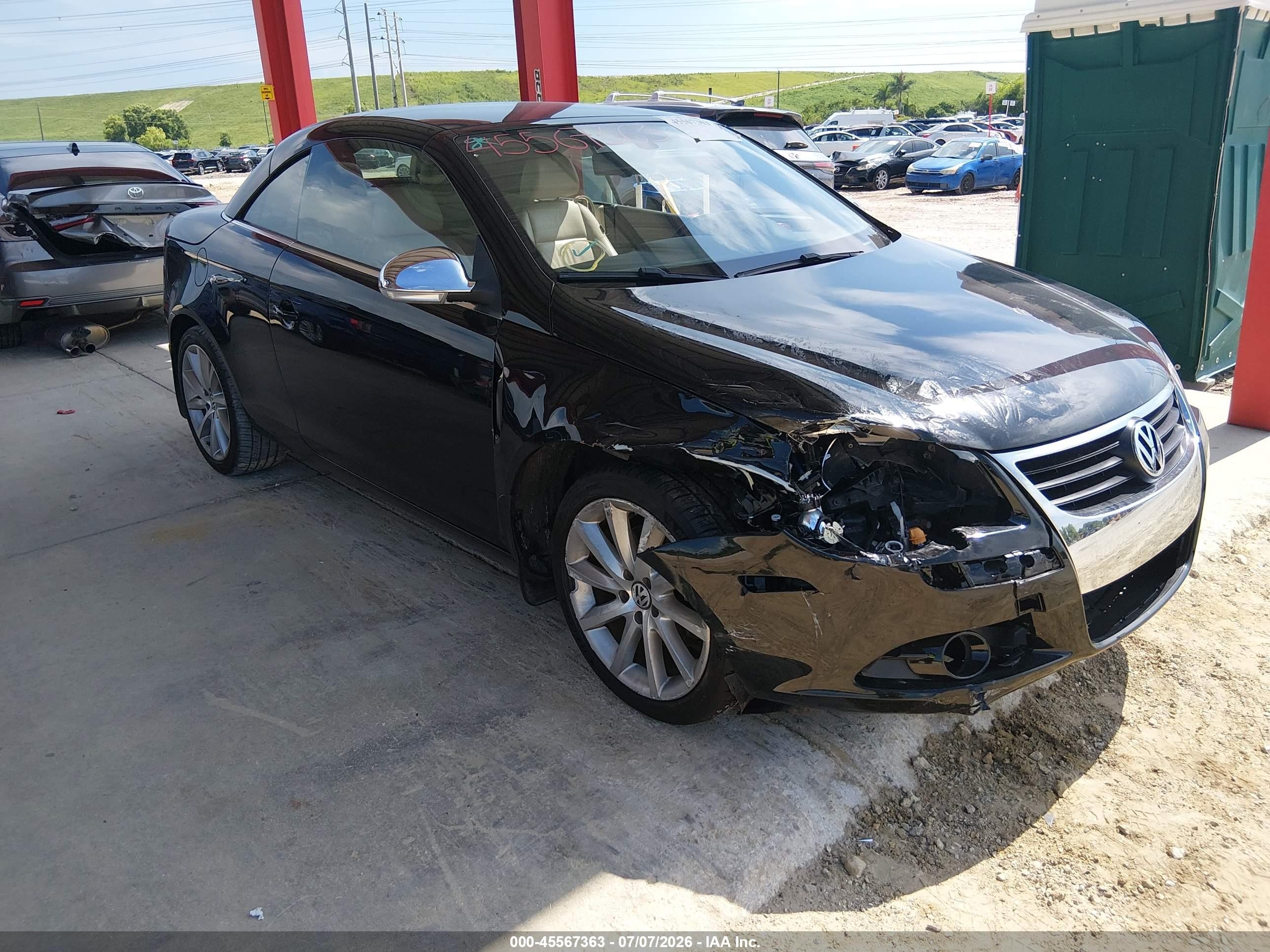 2007 Volkswagen Eos 3.2l Черный vin: WVWDB71F77V034294