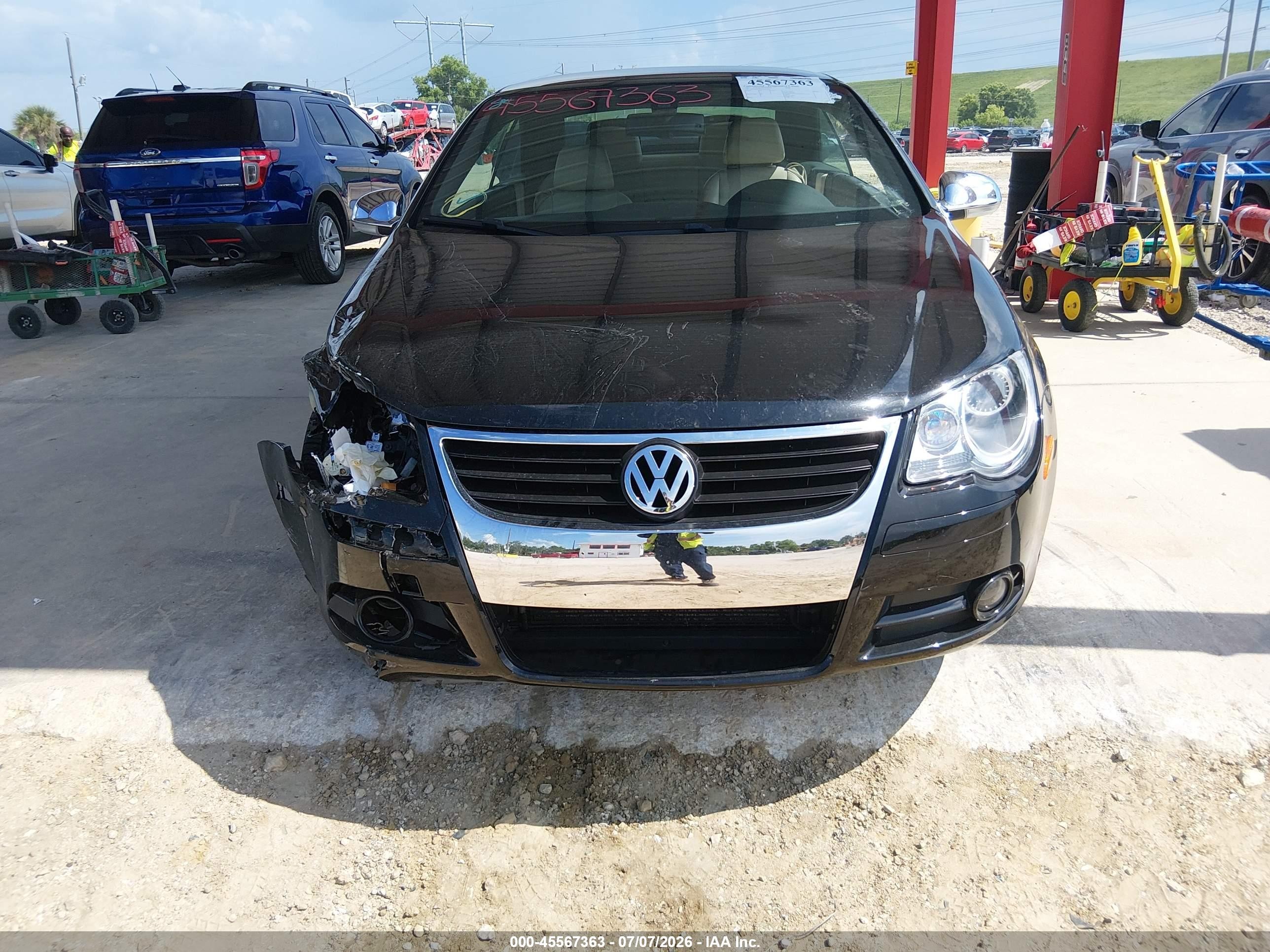 2007 Volkswagen Eos 3.2l Black vin: WVWDB71F77V034294