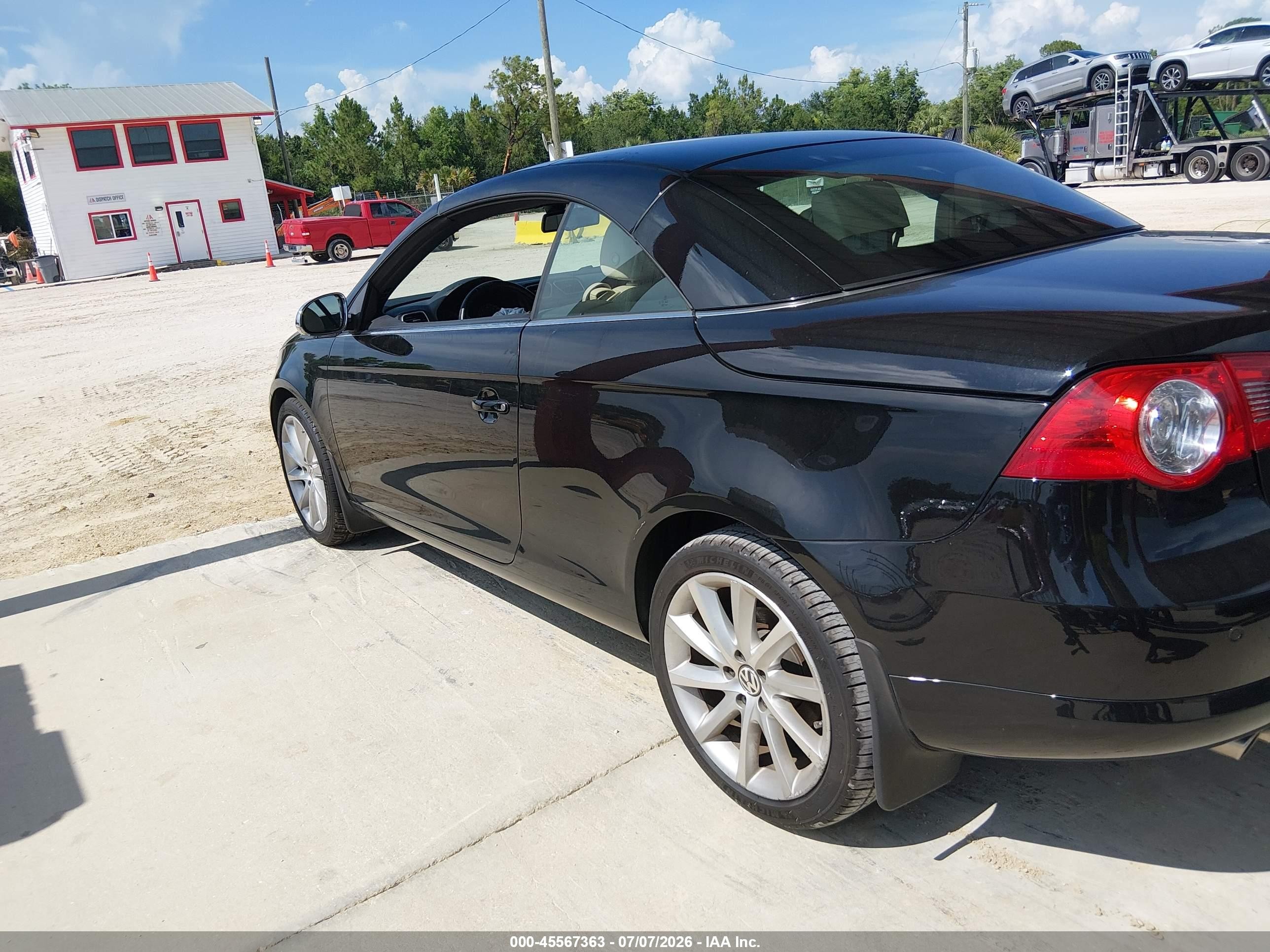 2007 Volkswagen Eos 3.2l Black vin: WVWDB71F77V034294