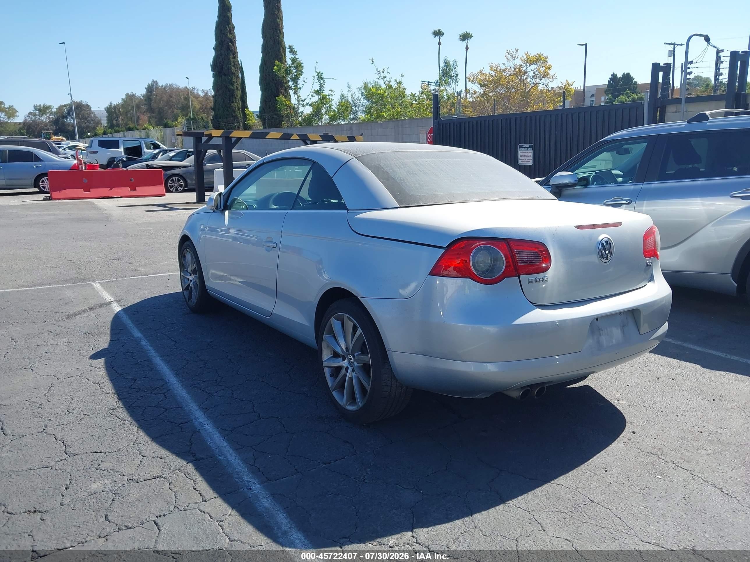 2007 Volkswagen Eos 3.2l Silver vin: WVWDB71FX7V031115