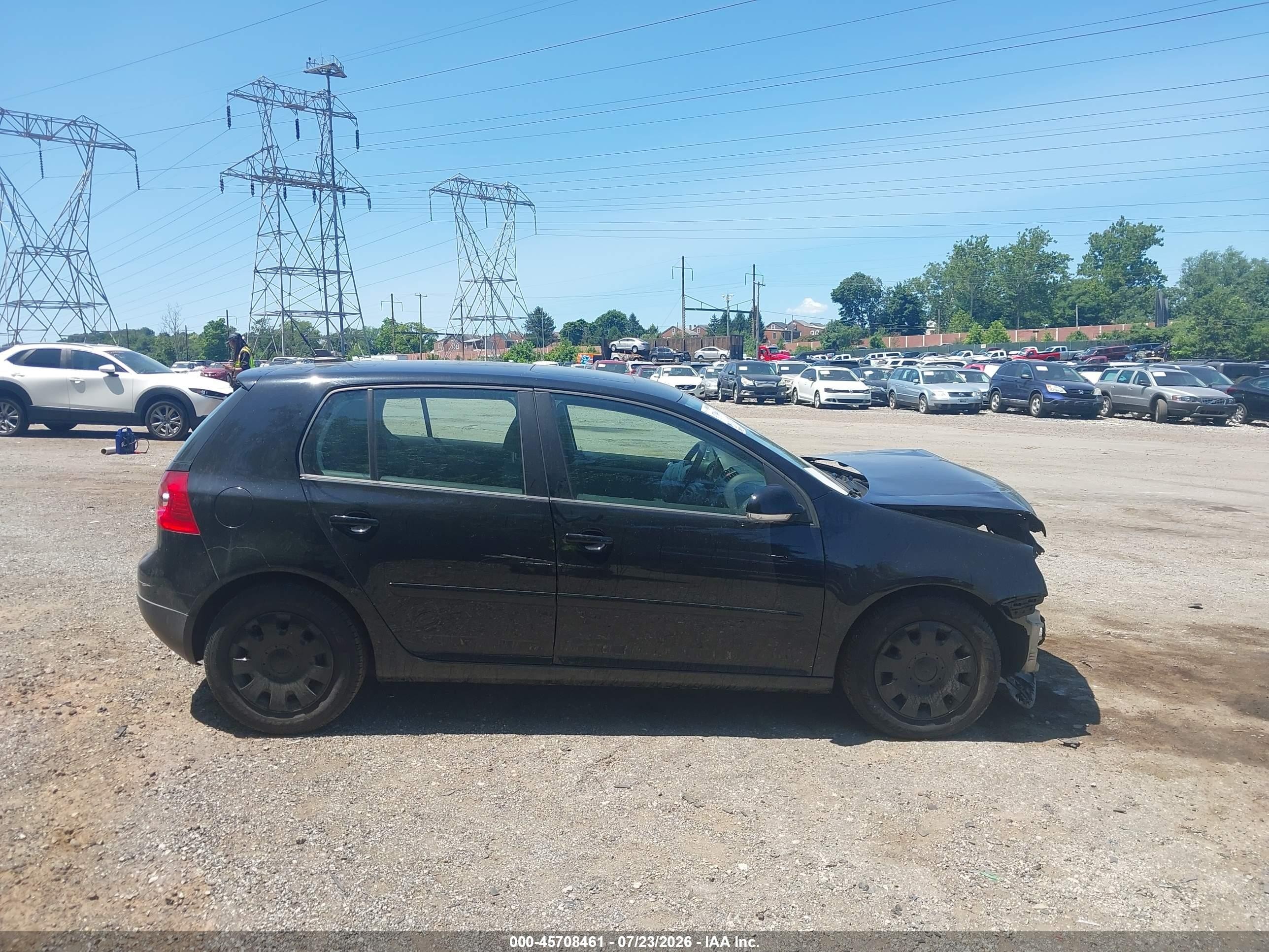 2009 Volkswagen Rabbit   Black vin: WVWDB71K09W146400
